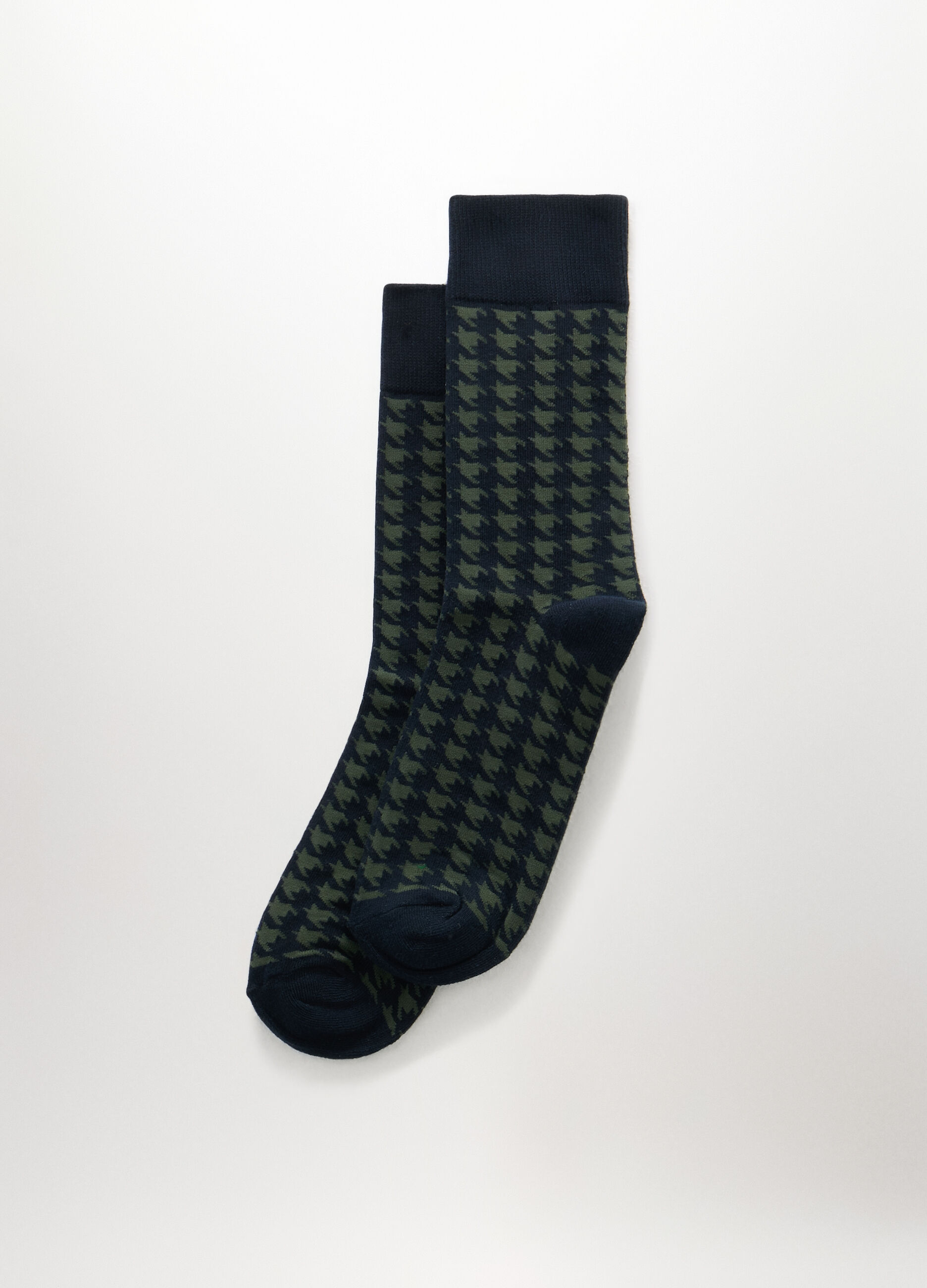 Calze corte pied-de-poule in misto cotone uomo_0