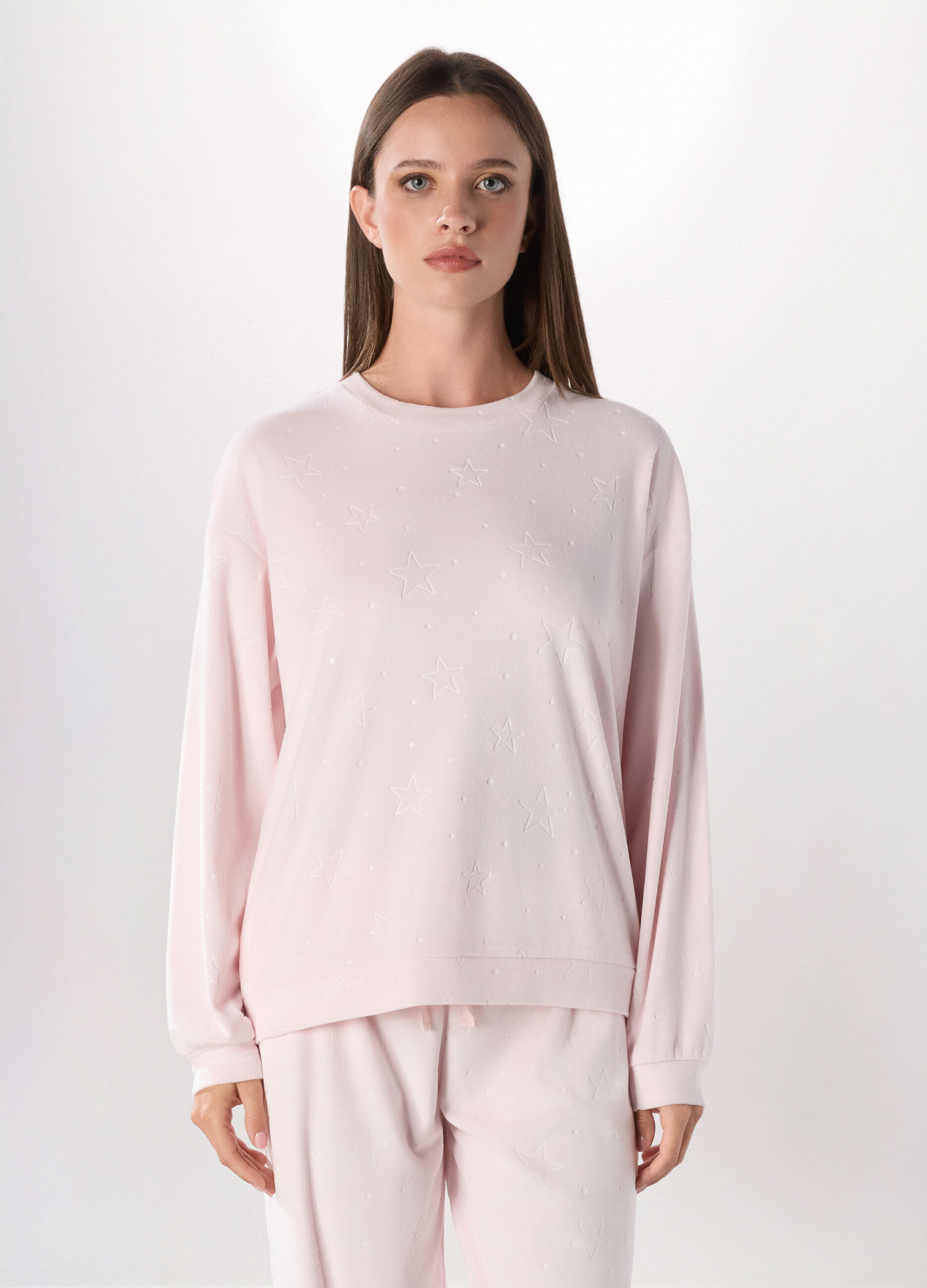 Top pigiama velour donna_0