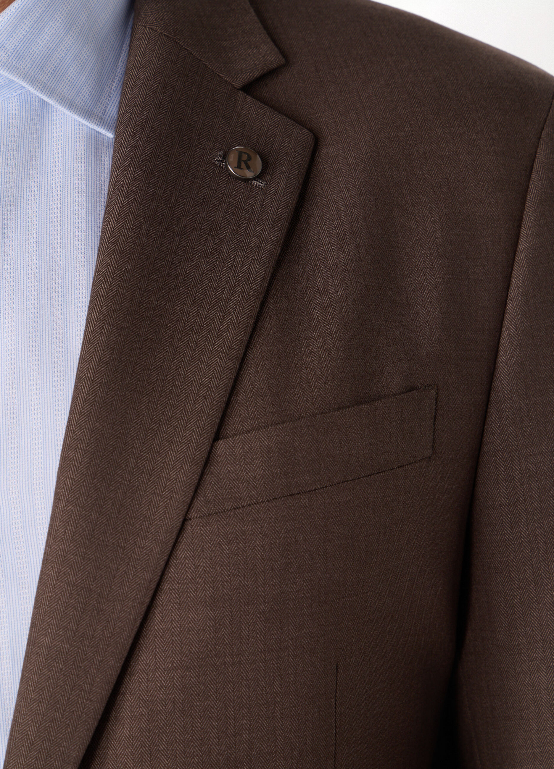 Blazer con motivo a lisca di pesce uomo_2