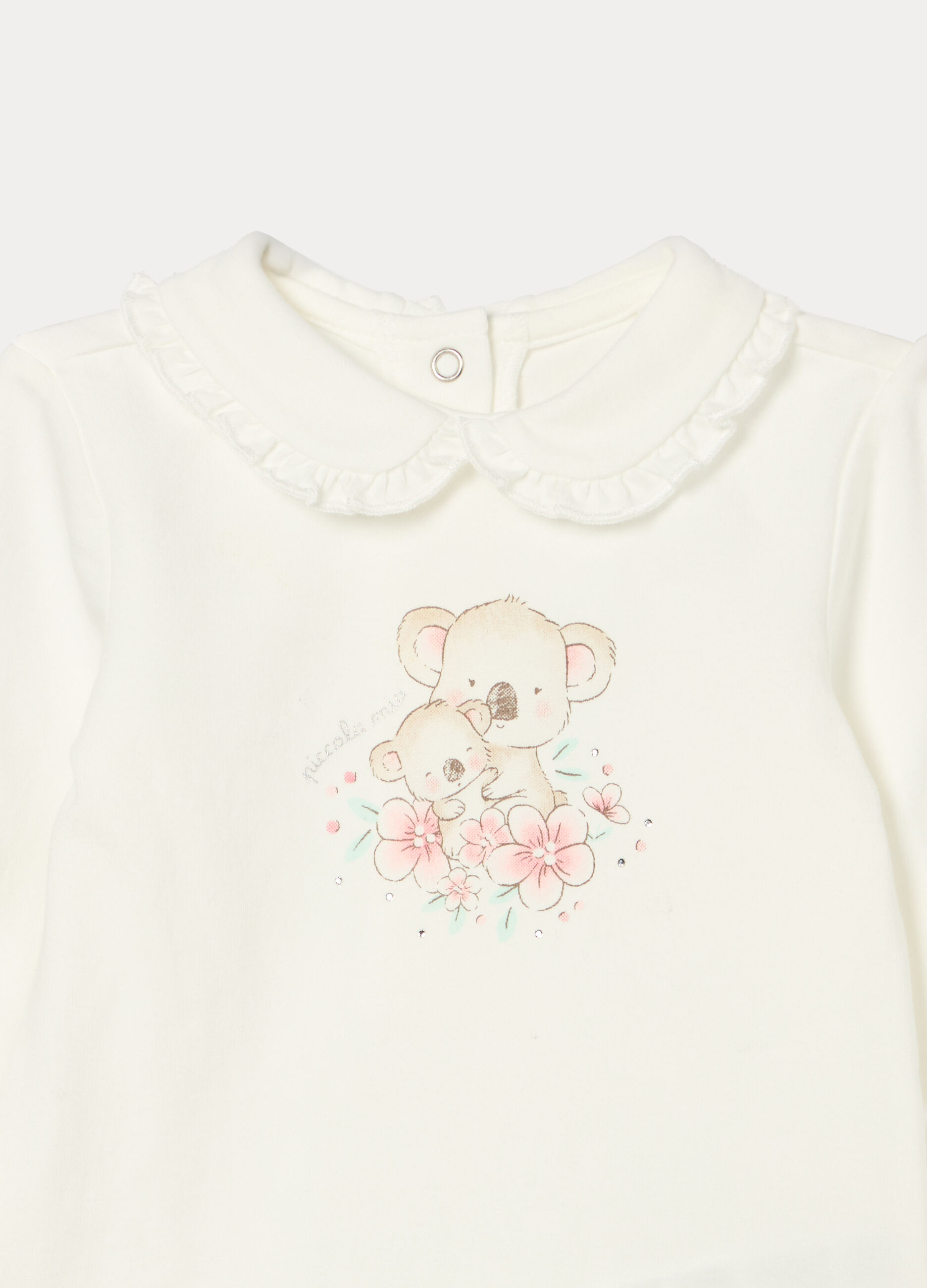 Jogging set in jersey di cotone stretch neonata_2