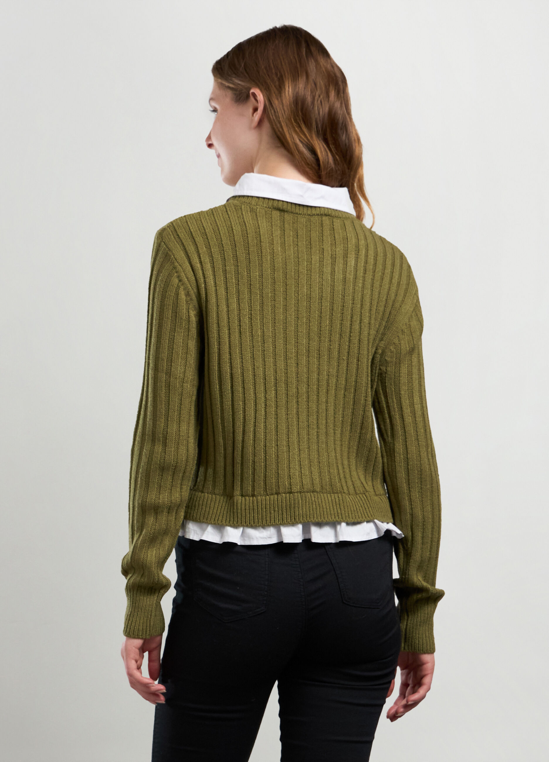 Maglia tricot con inserti donna_1