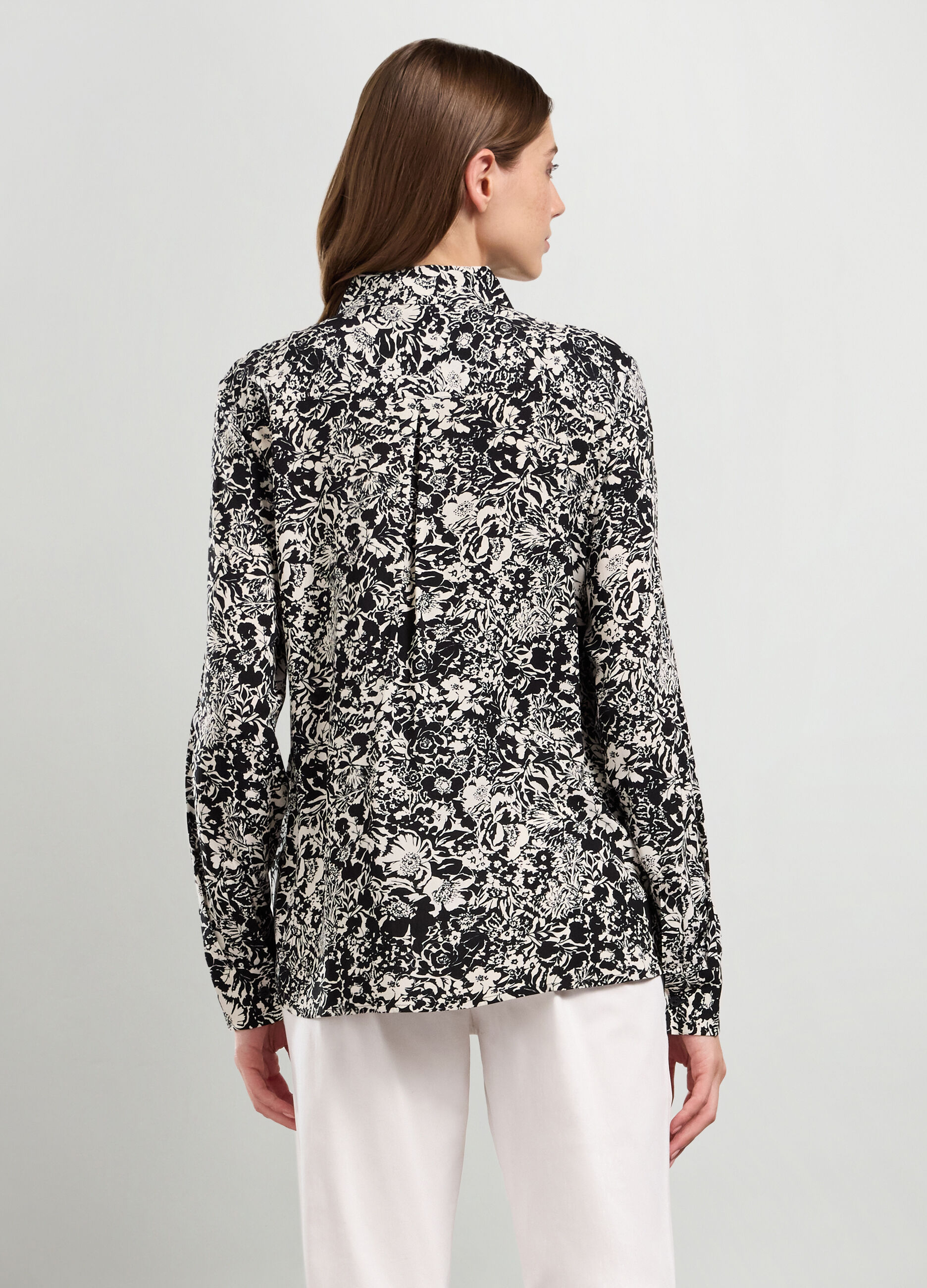 Camicia in pura viscosa con stampa donna_1
