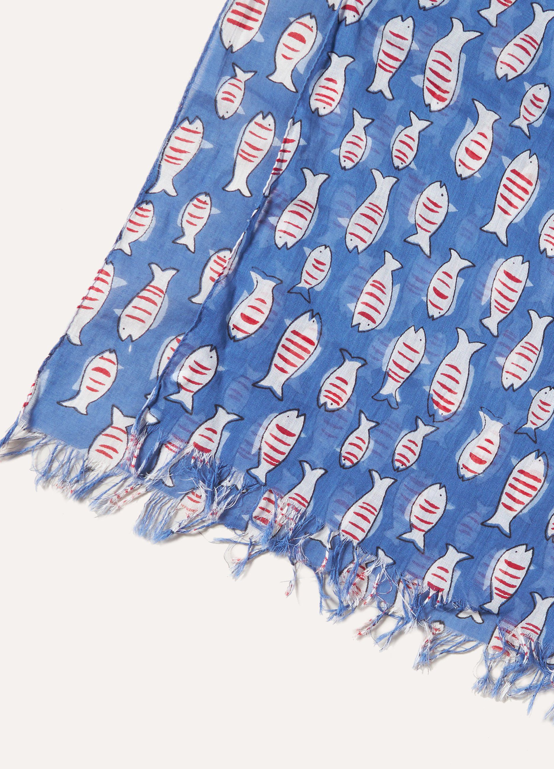 Pashmina in puro cotone con stampa_1