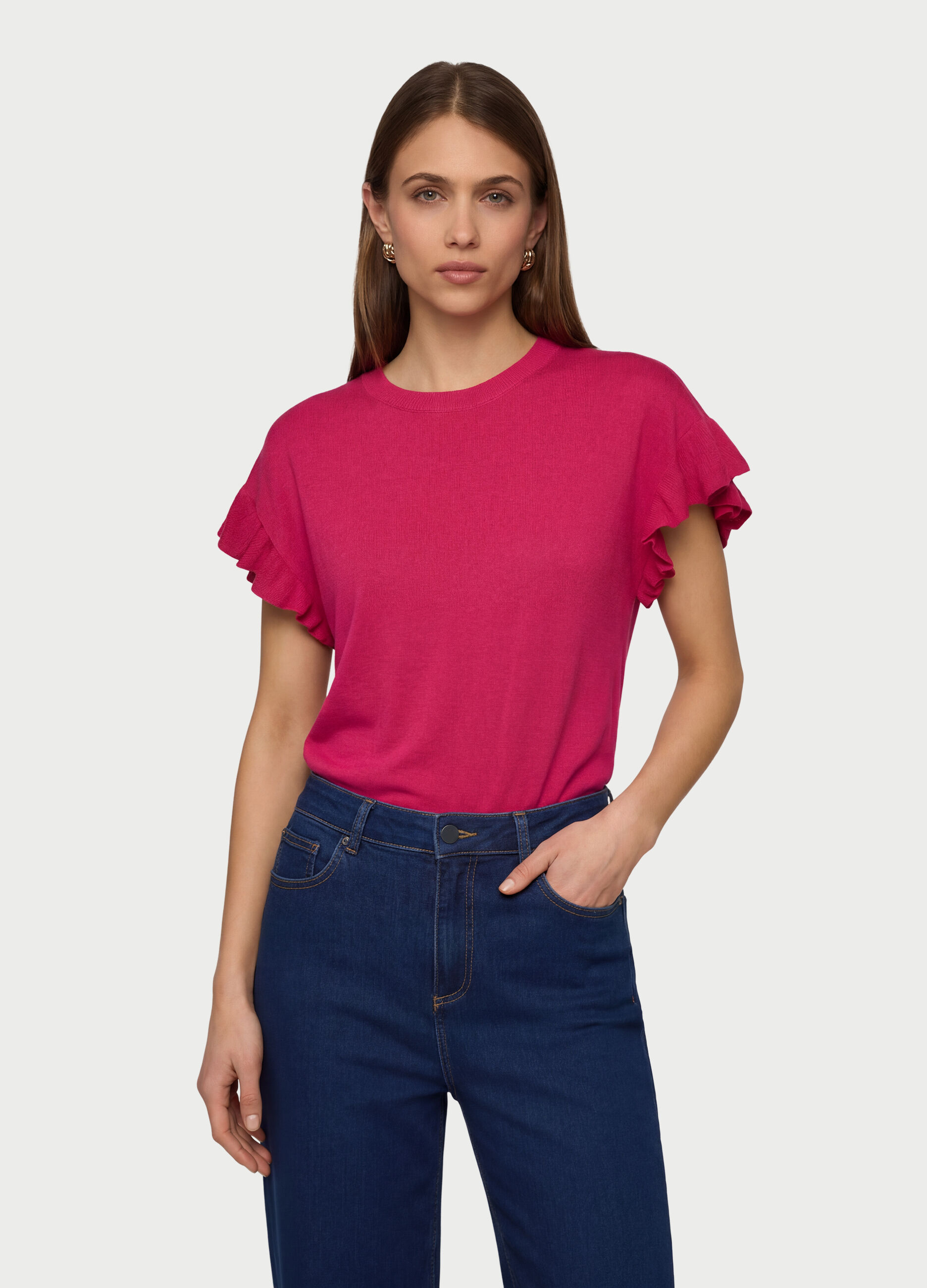 T-shirt girocollo donna_0