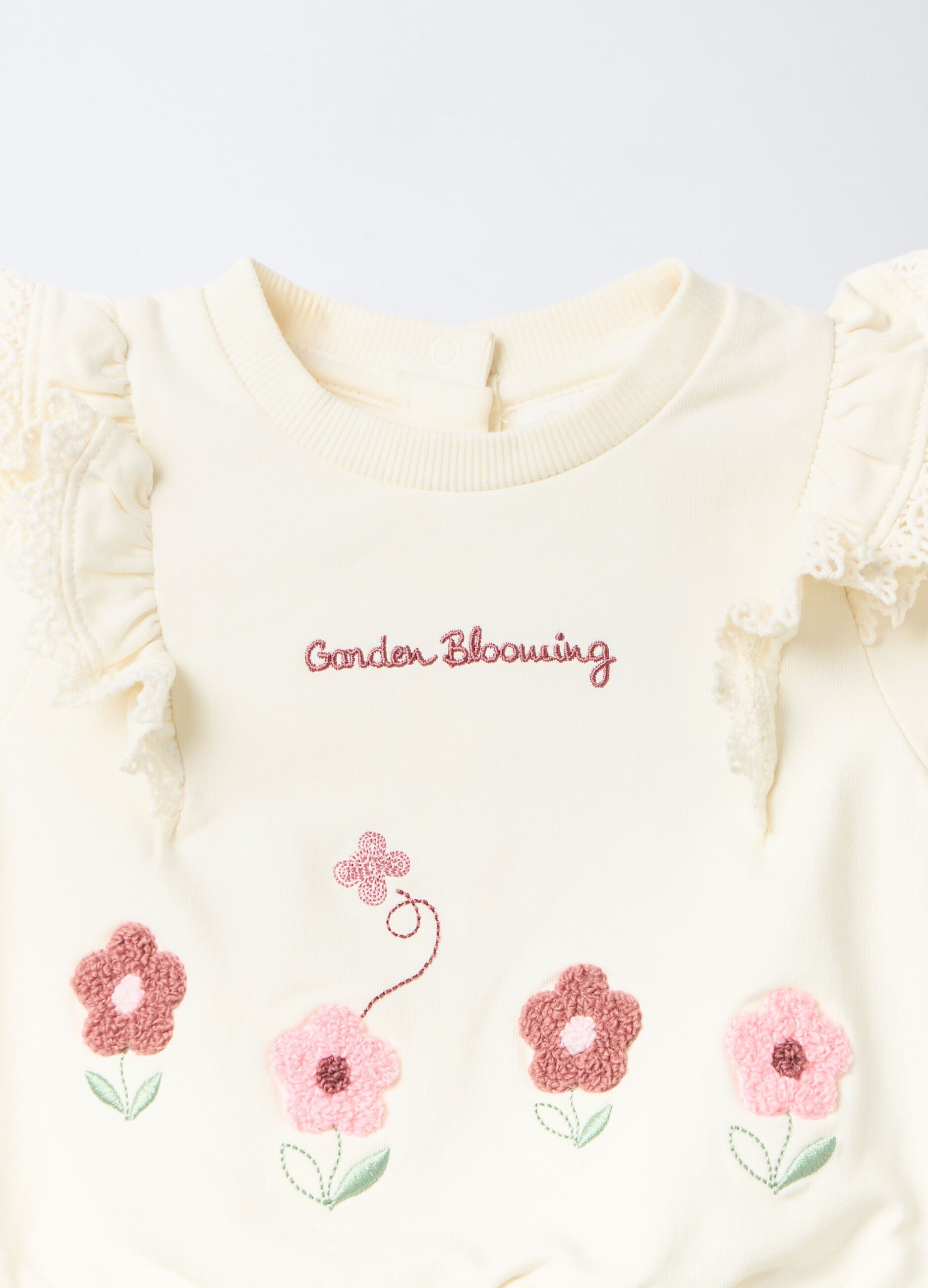 Jogging set in cotone garzato stretch neonata_2