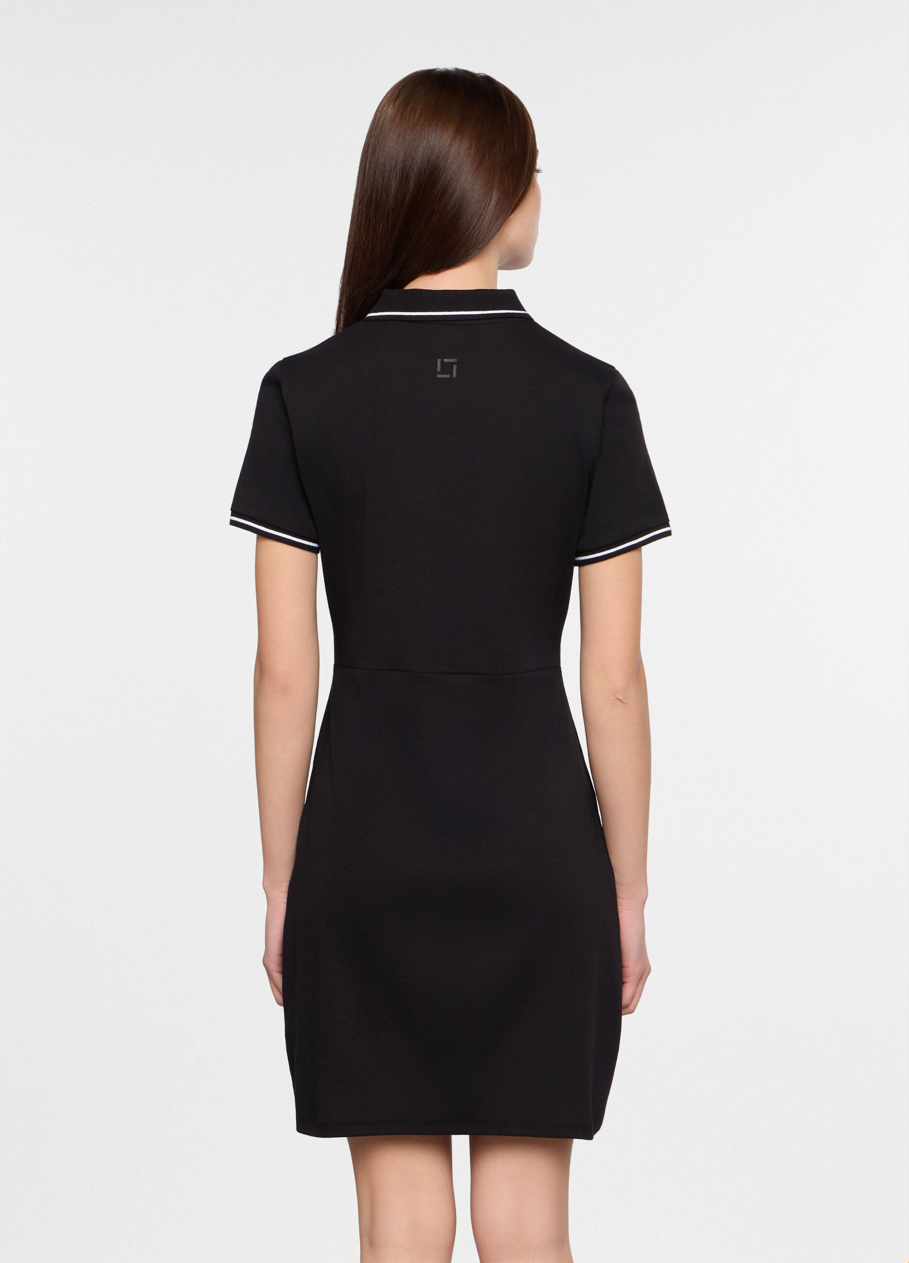 Abito corto in costina stretch donna_1