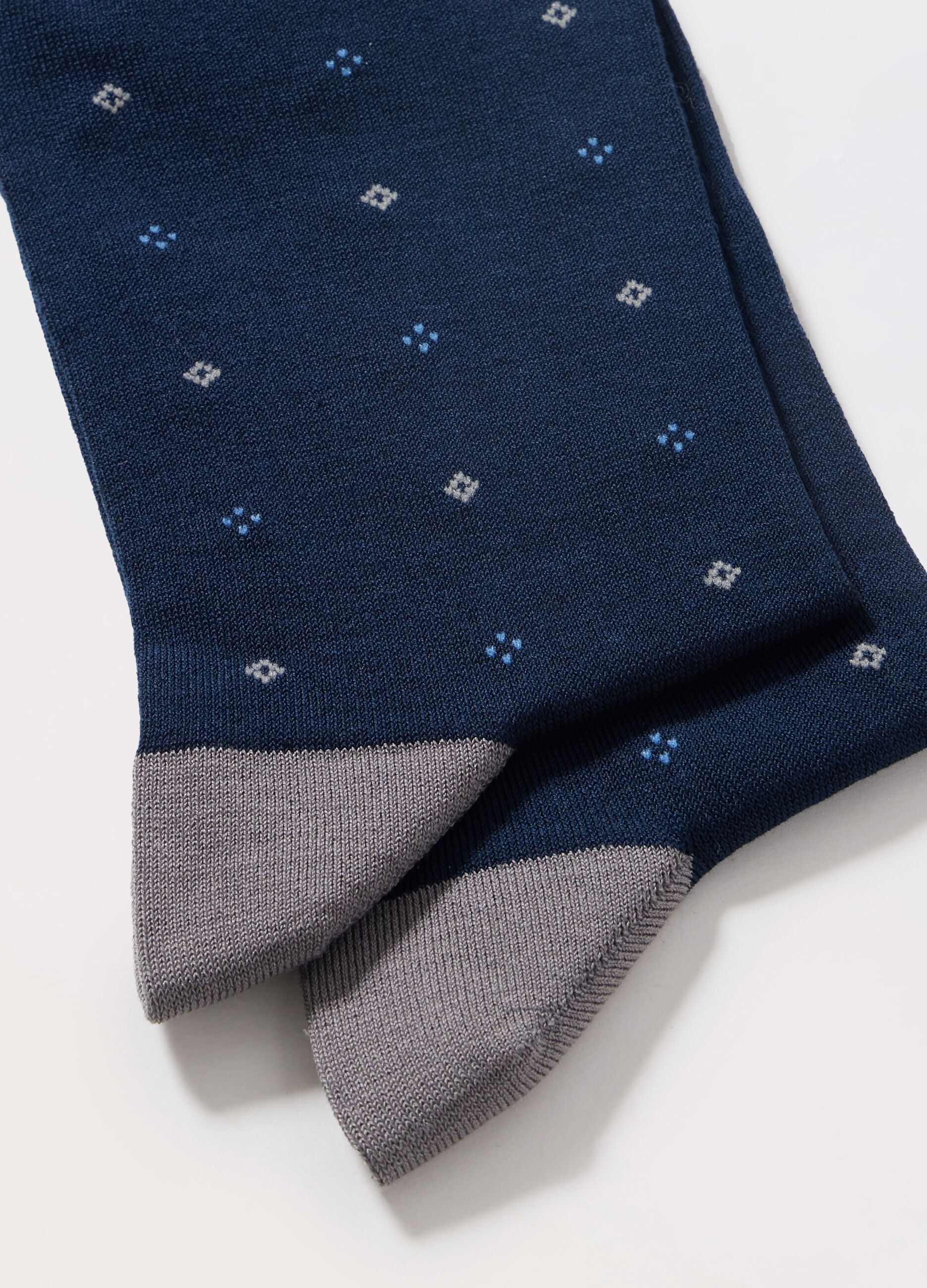 Calze corte in cotone stretch a fantasia uomo_1