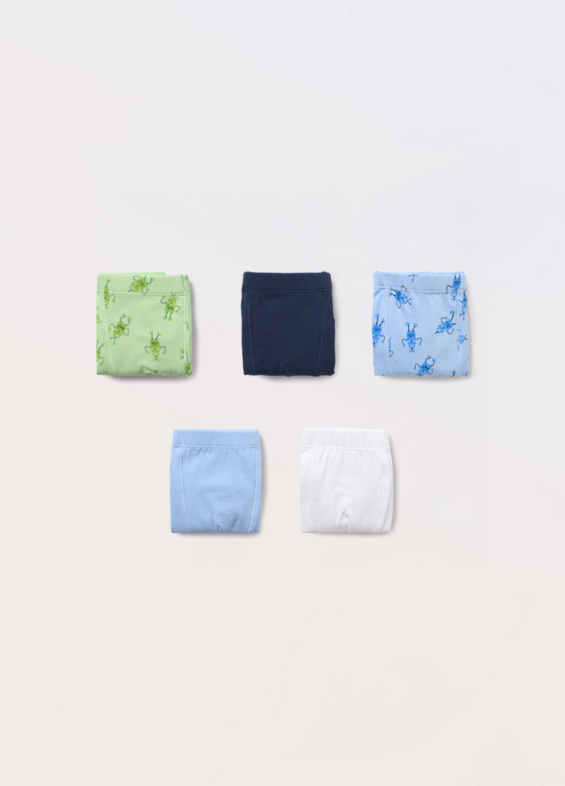 Pack 5 calze boxer in cotone stretch bambino_0