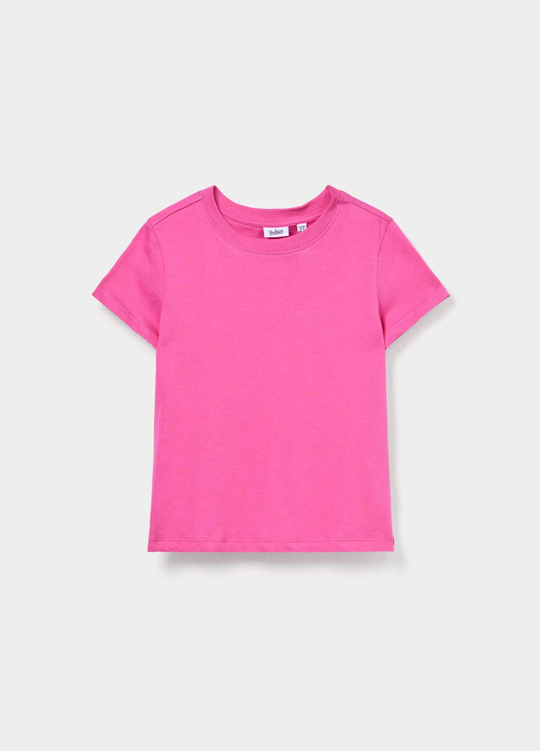 T-shirt girocollo in jersey di puro cotone ragazza_0
