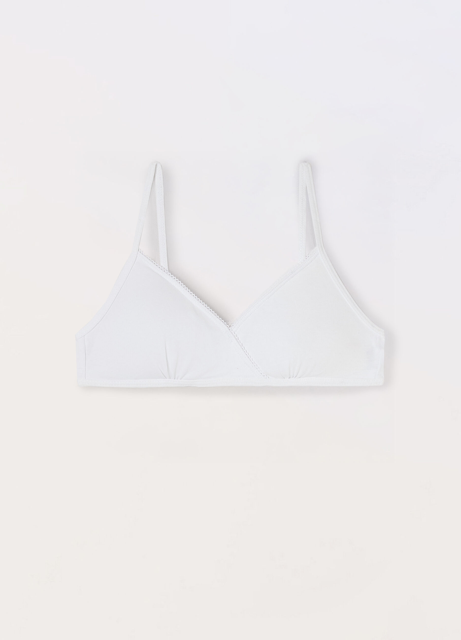 Reggiseno a triangolo in cotone stretch ragazza_0