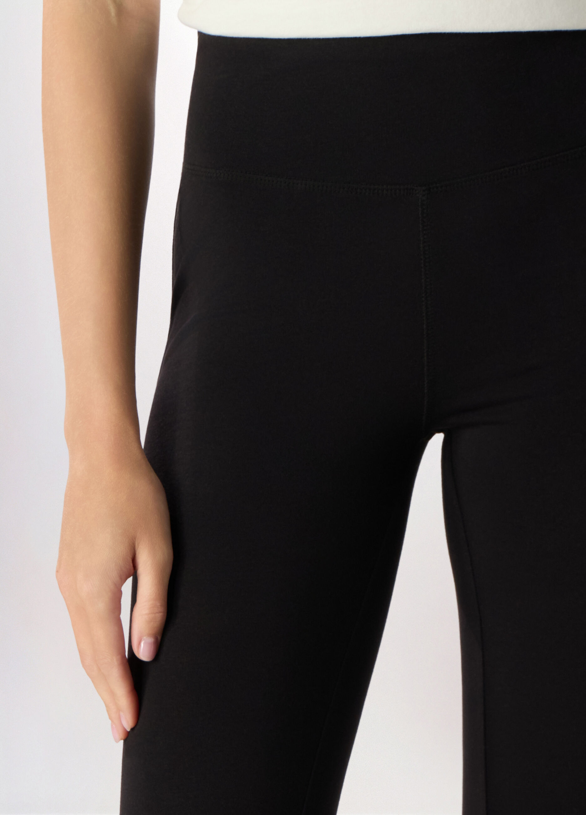 Leggings in jersey di cotone stretch donna Holistic fitness_2