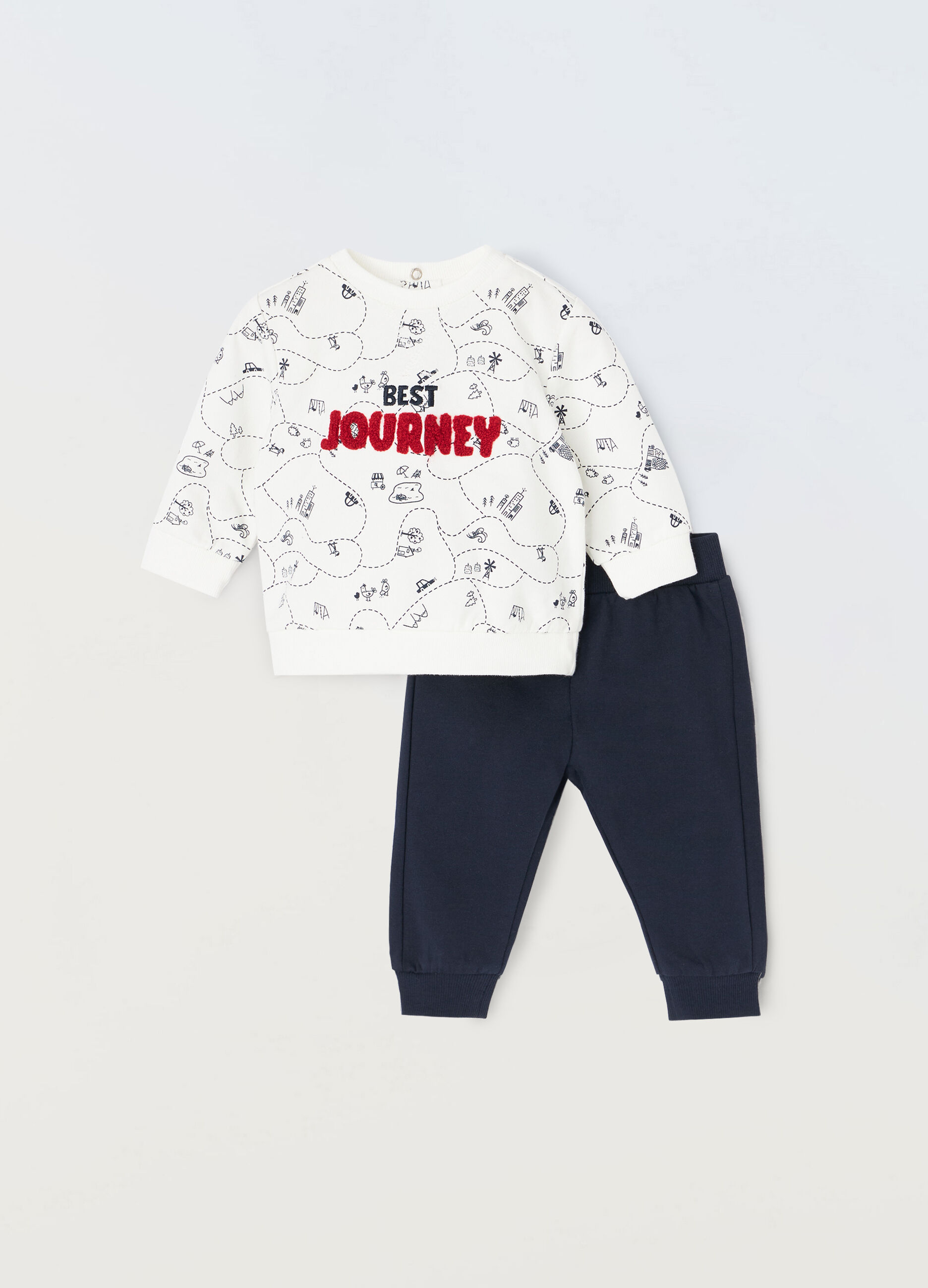 Jogging set in puro cotone neonato_0