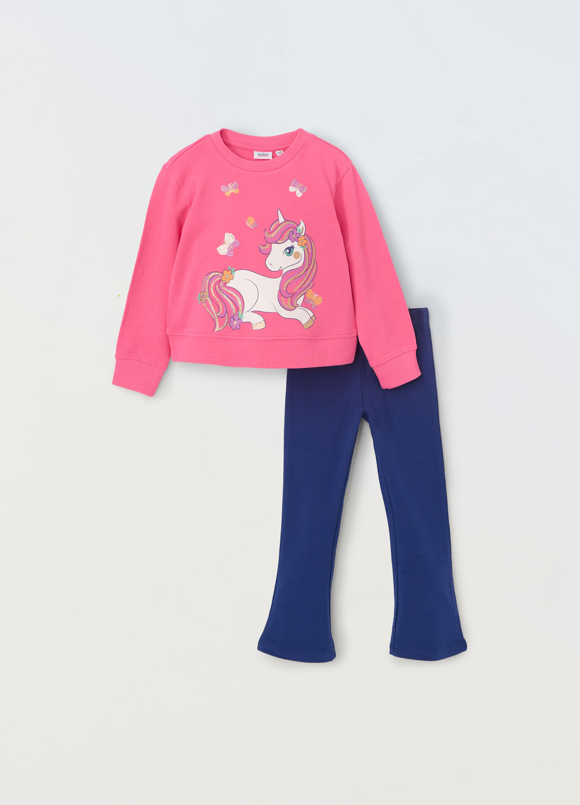 Jogging set in puro cotone bambina_0