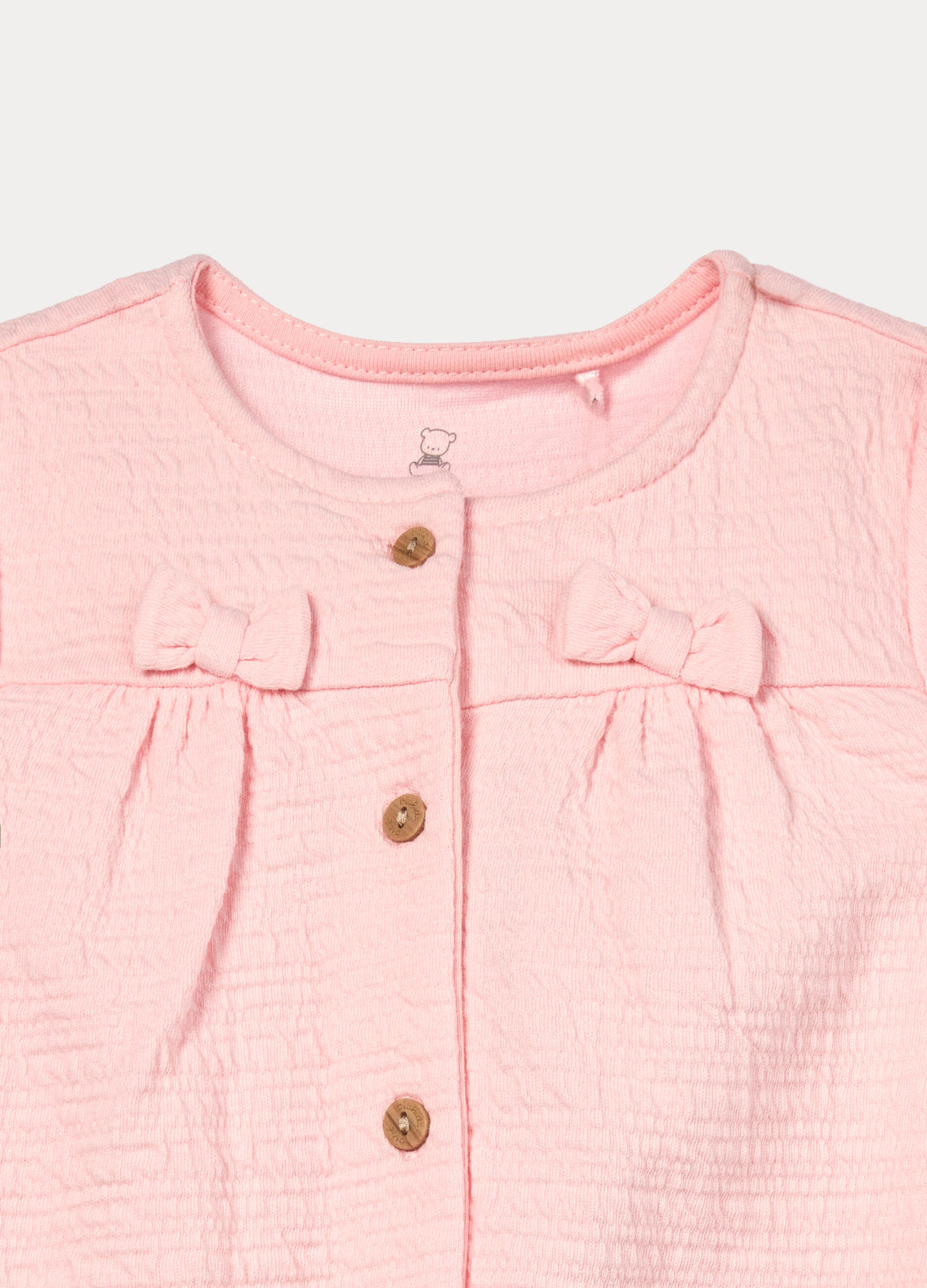 Tutina in punto Milano misto cotone neonata_2