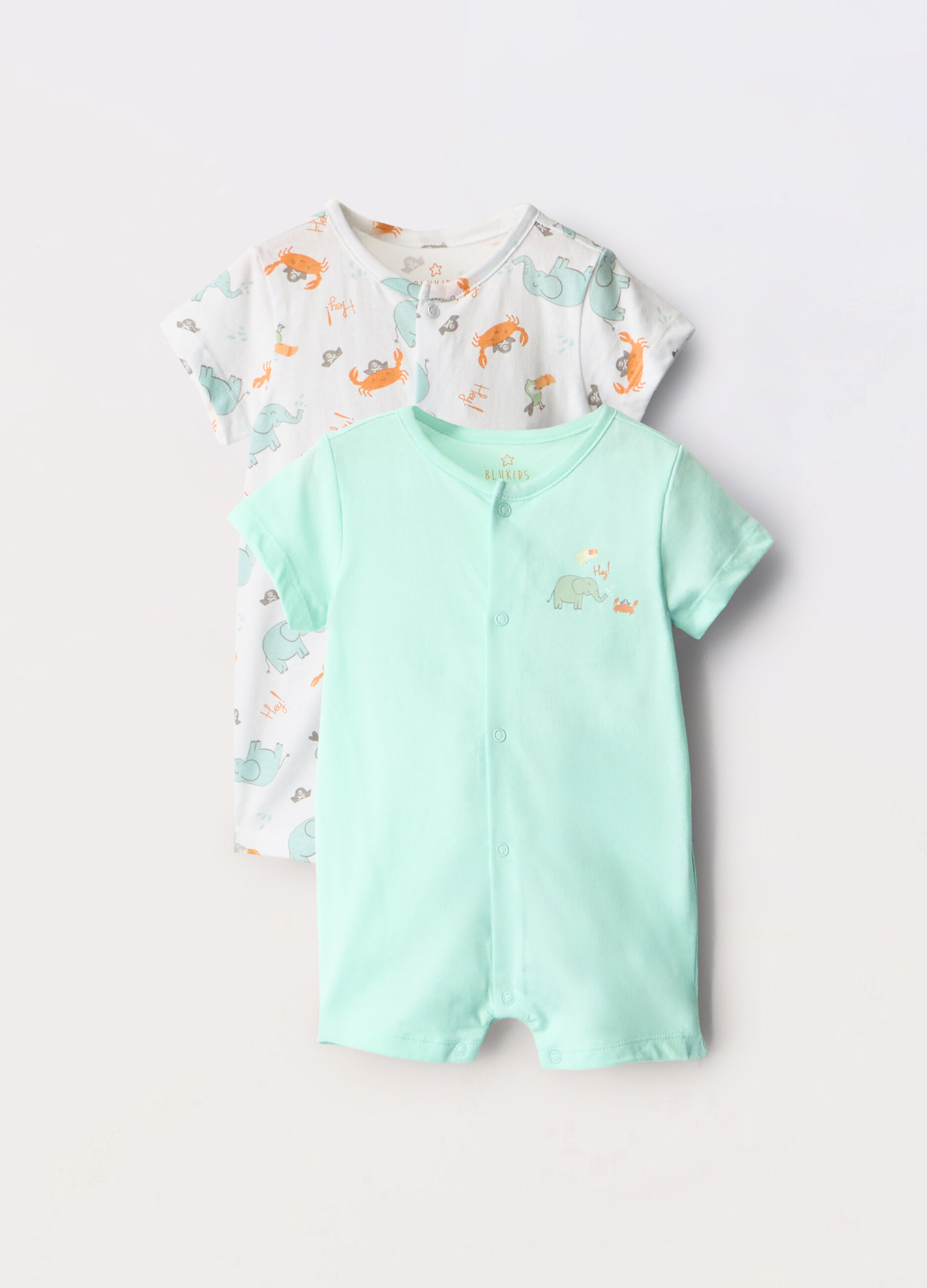 Pack 2 tutine pigiama in puro cotone neonato_0
