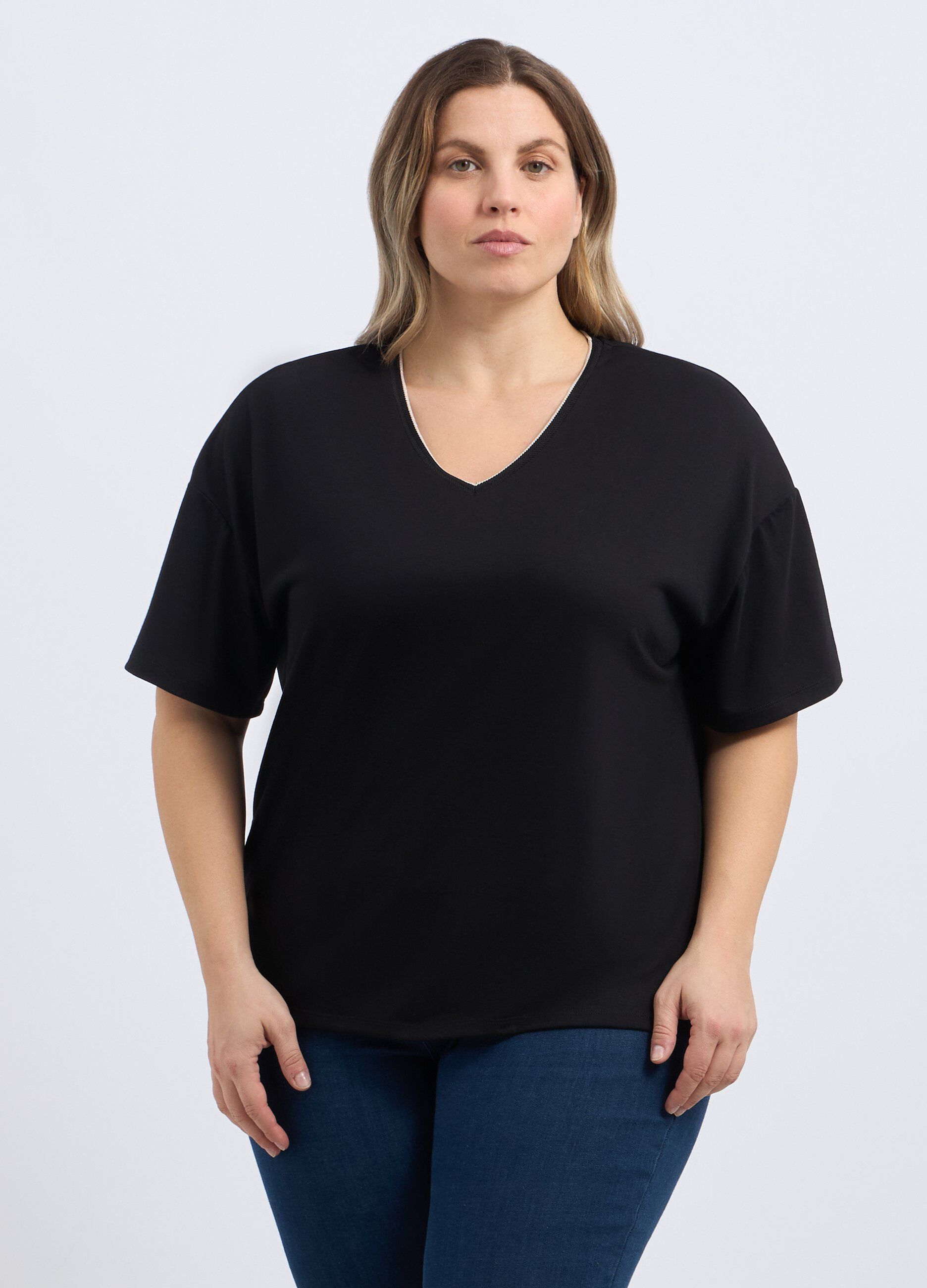 T-shirt in misto viscosa donna curvy_0