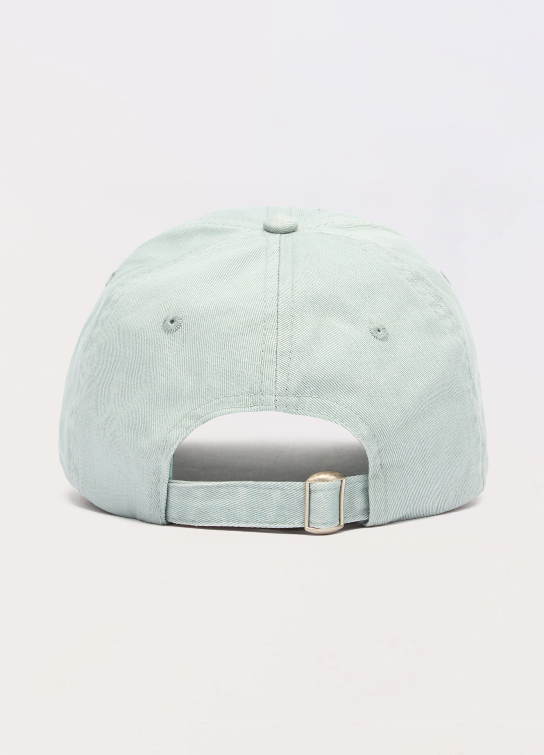 Cappello baseball con logo in denim di cotone uomo_1