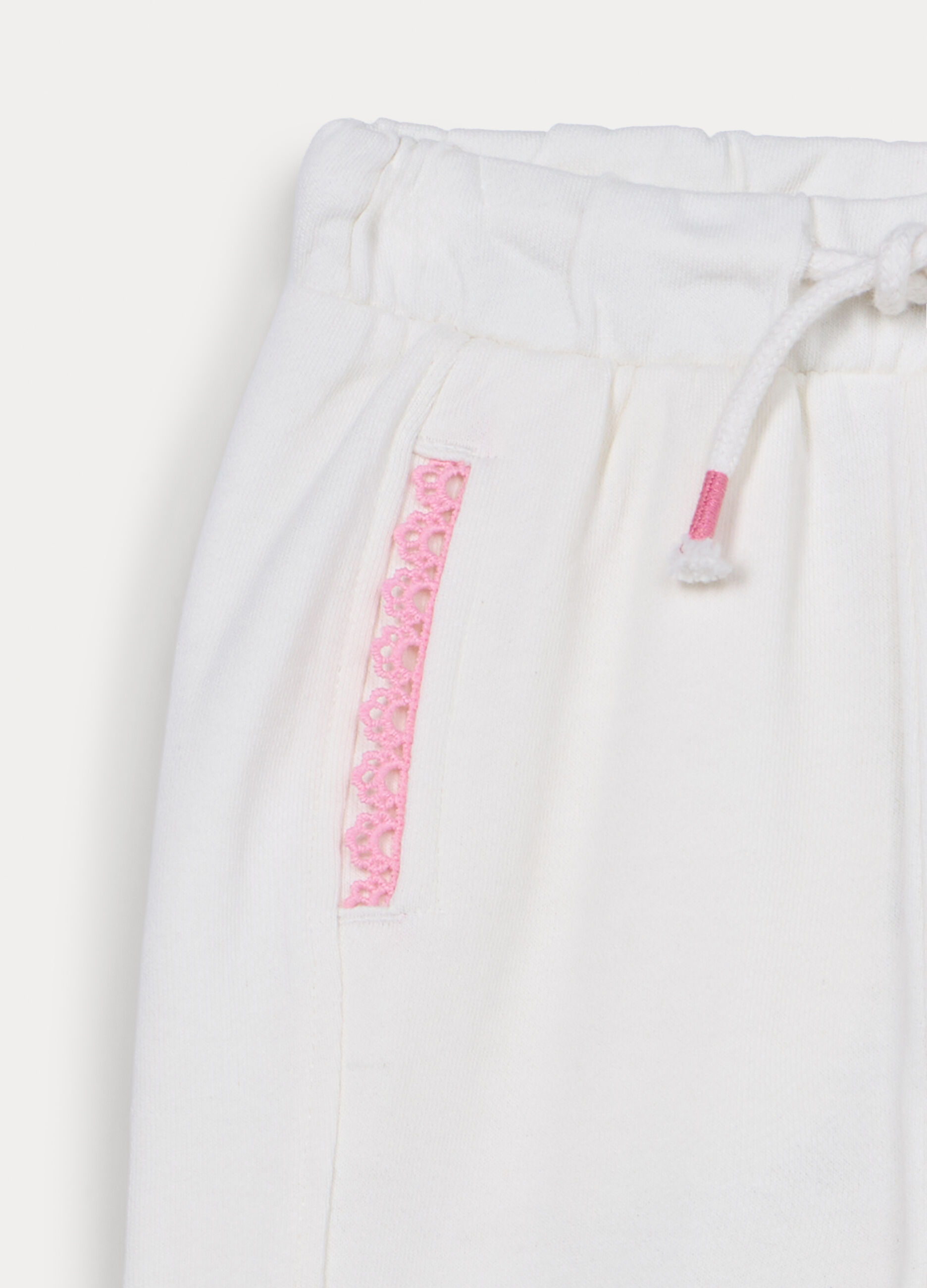 Jogger in french terry misto cotone bambina_2
