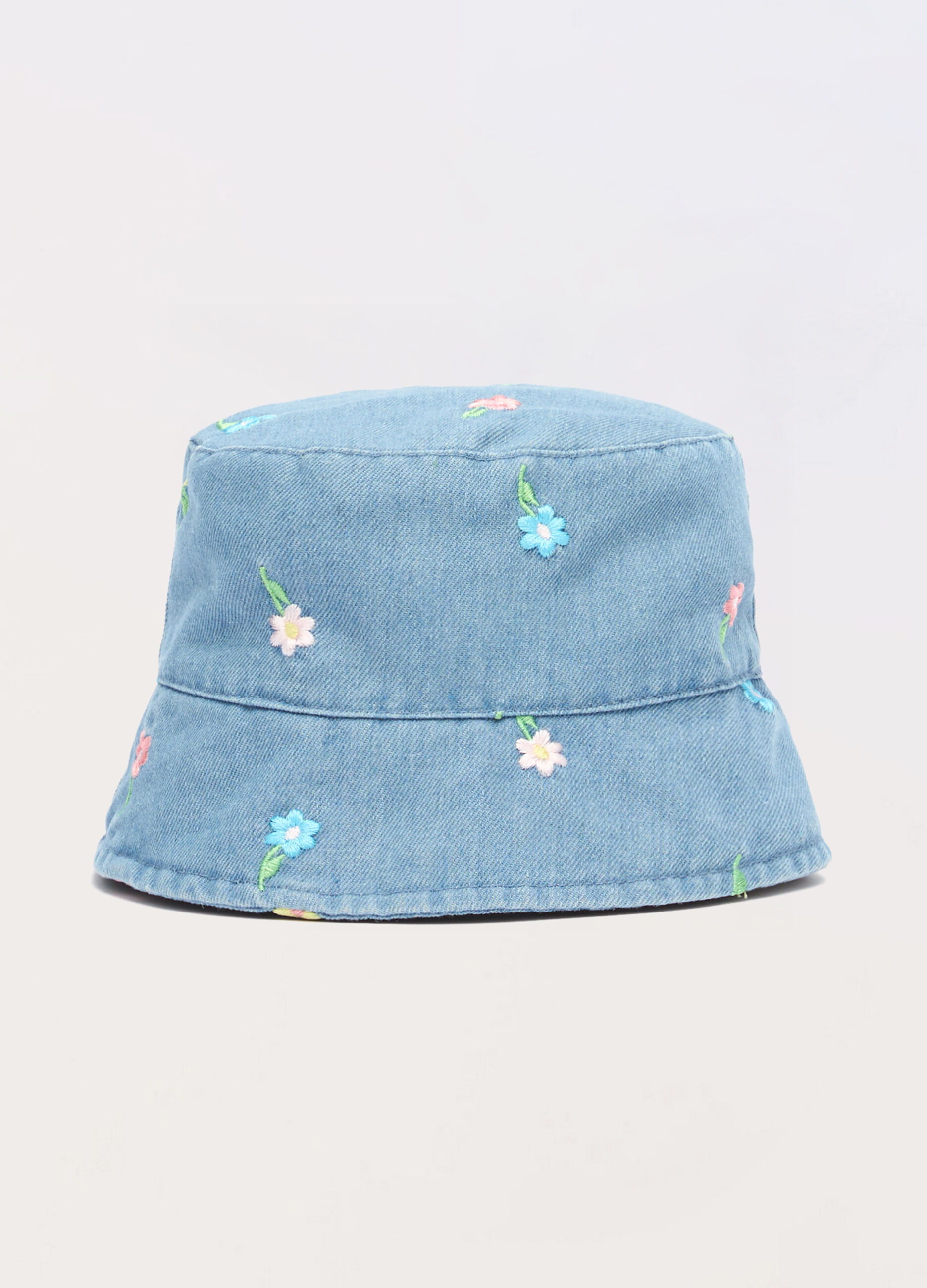 Cappello da pescatore in denim di puro cotone neonata_0