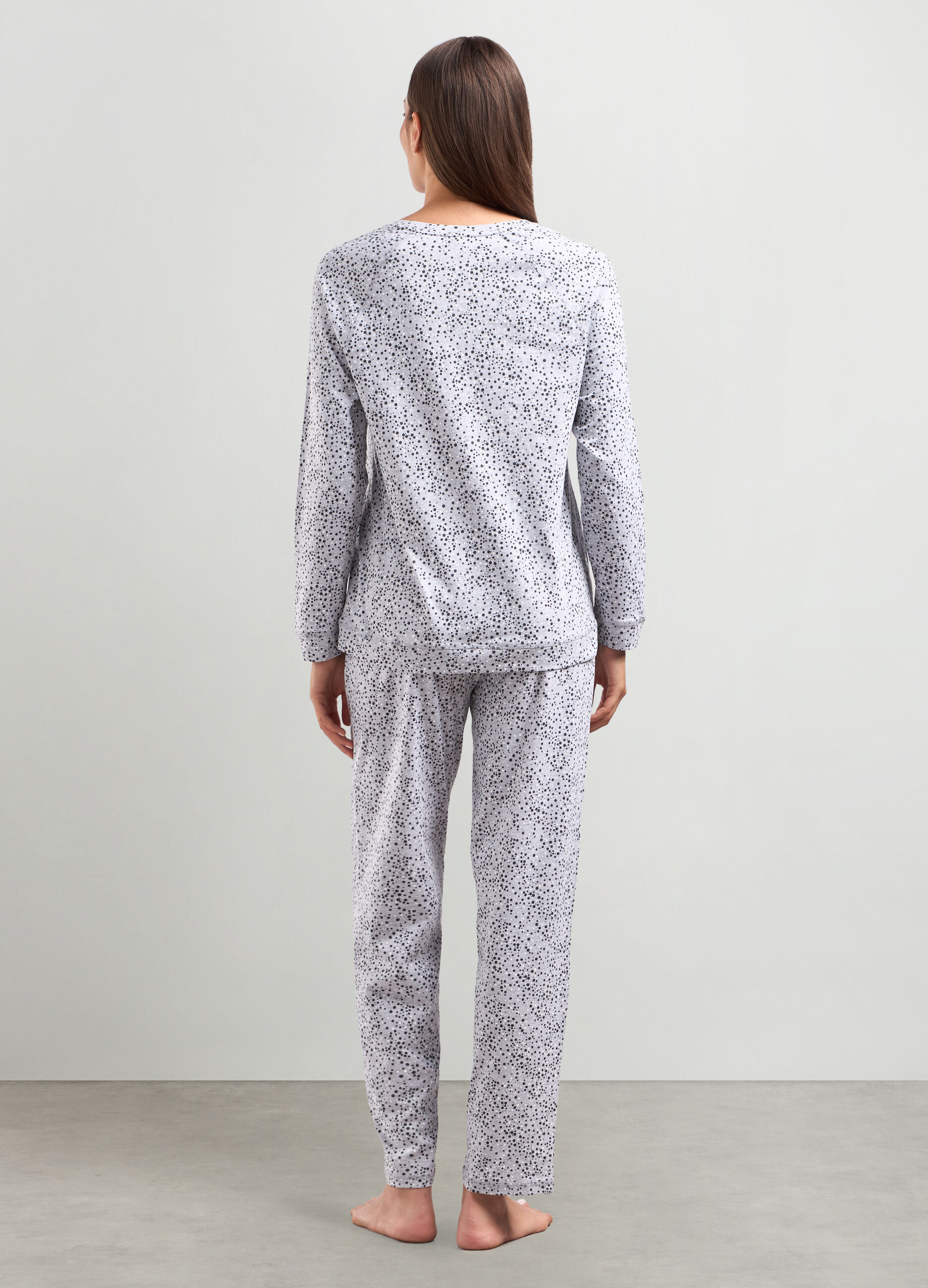 T-shirt pigiama lungo in puro cotone donna_1