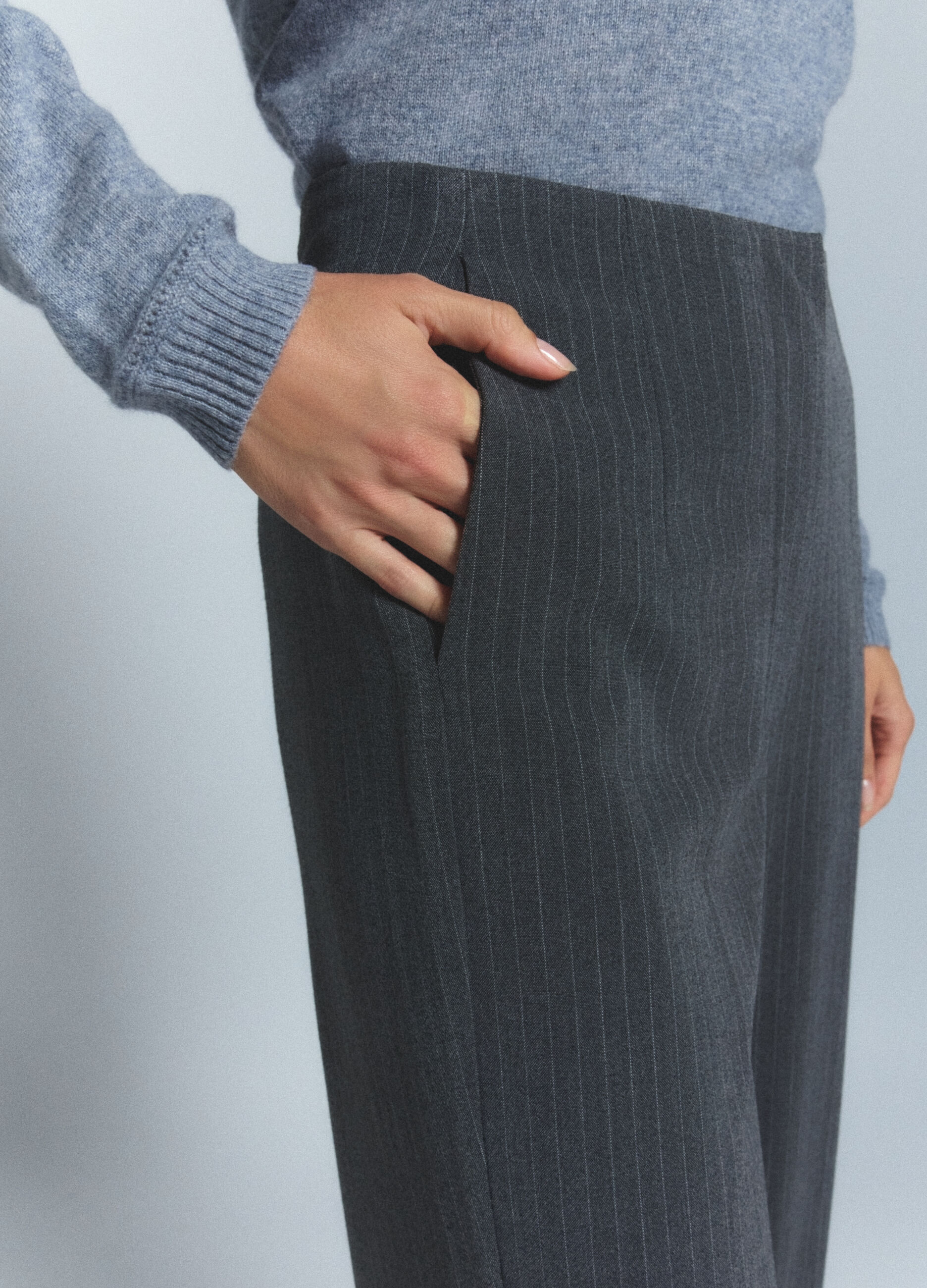 Pantaloni Fit Regular misto viscosa stretch donna_4