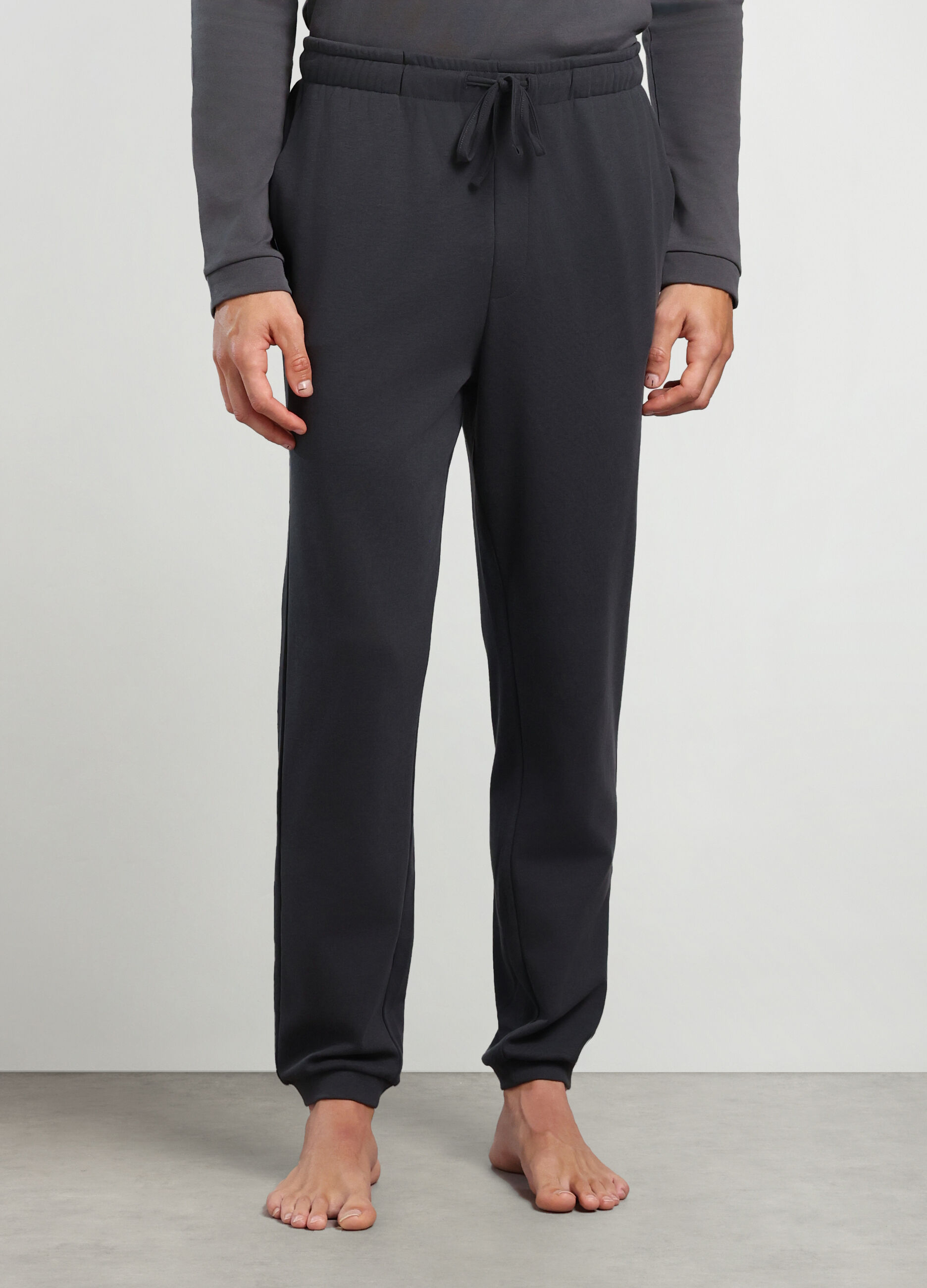 Jogger in interlock di cotone uomo_0