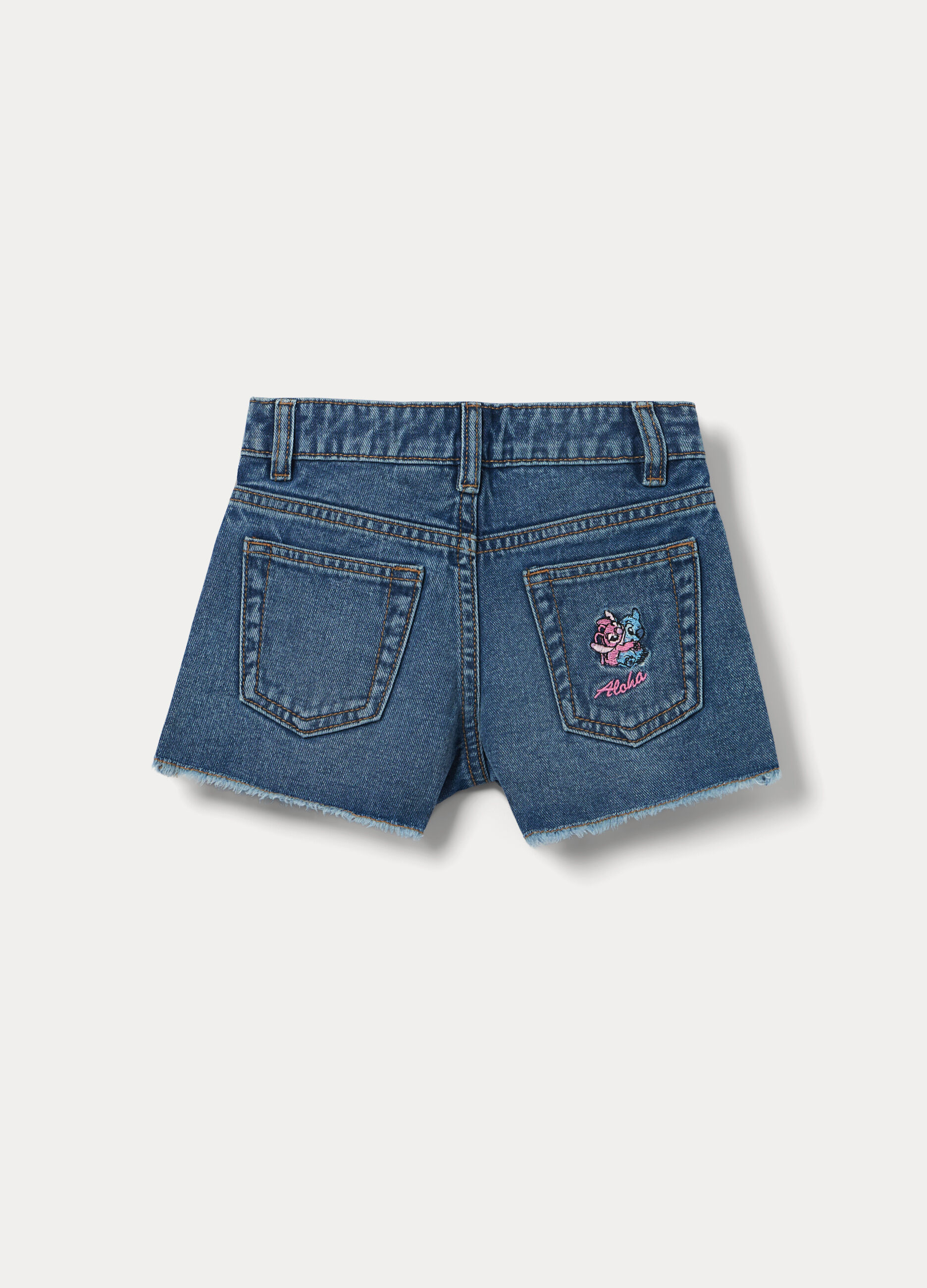 Shorts Disney in denim di puro cotone bambina_2