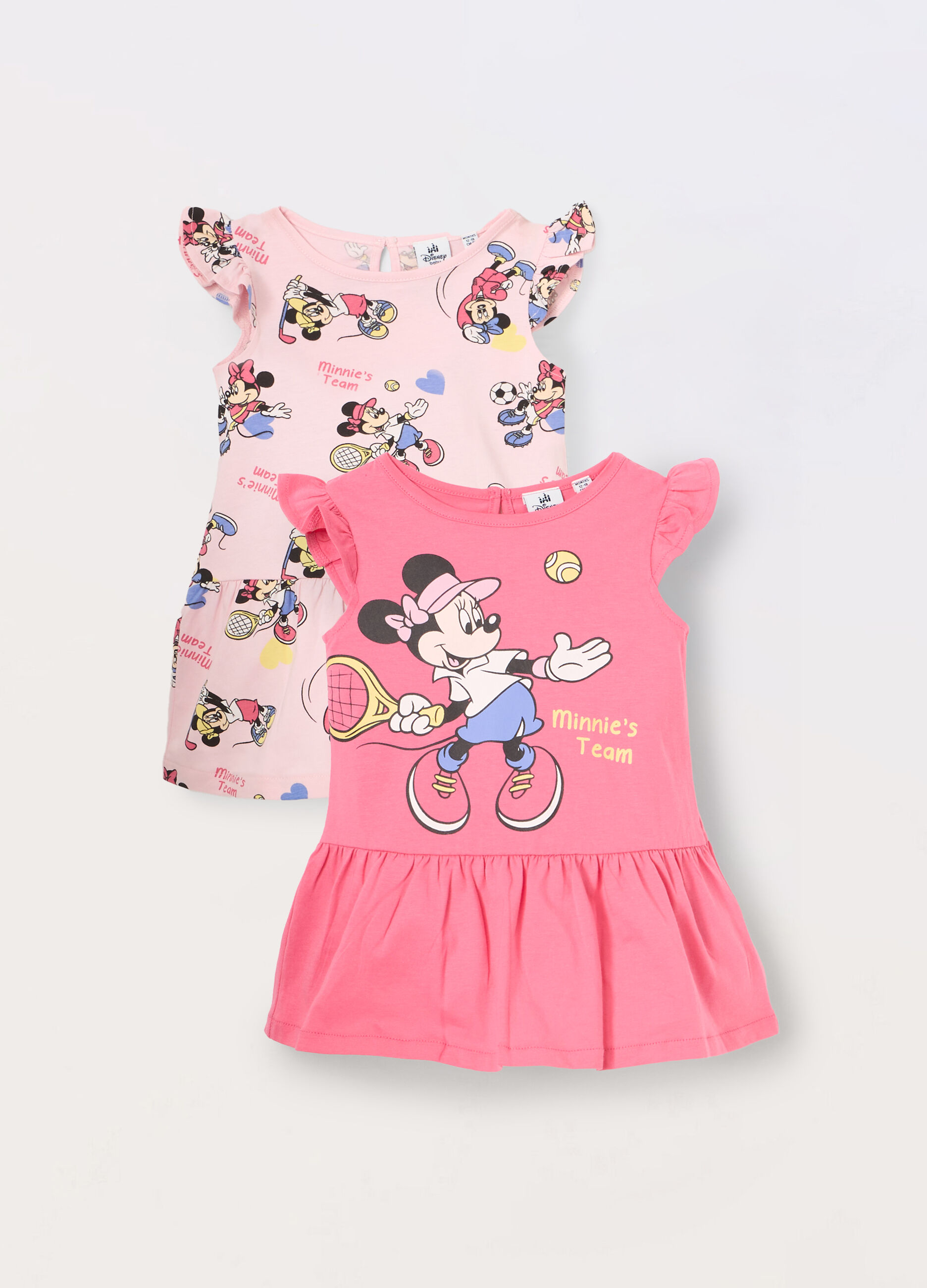 Pack 2 vestiti in jersey di puro cotone neonata_0
