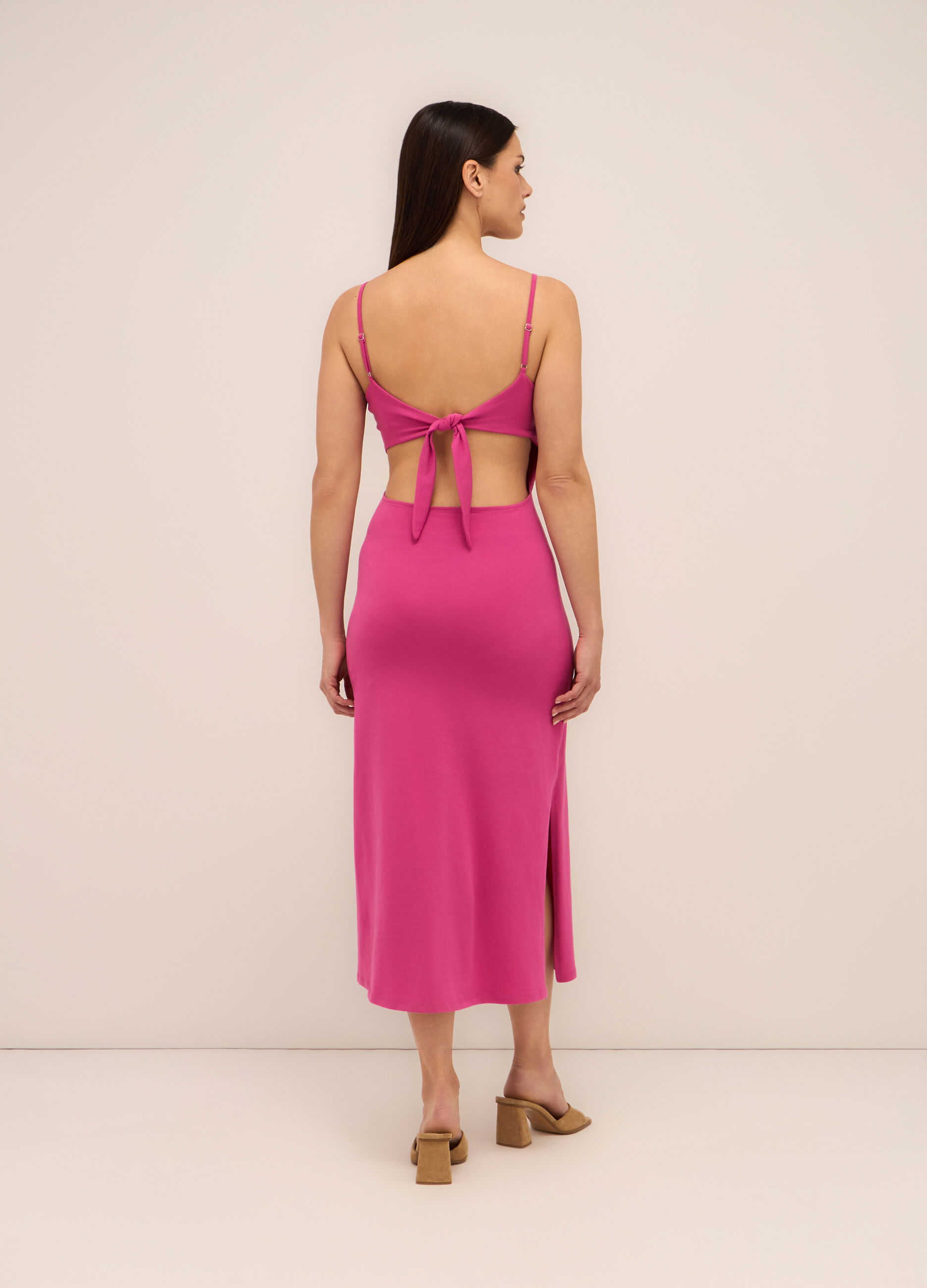 Abito lungo in jersey stretch donna