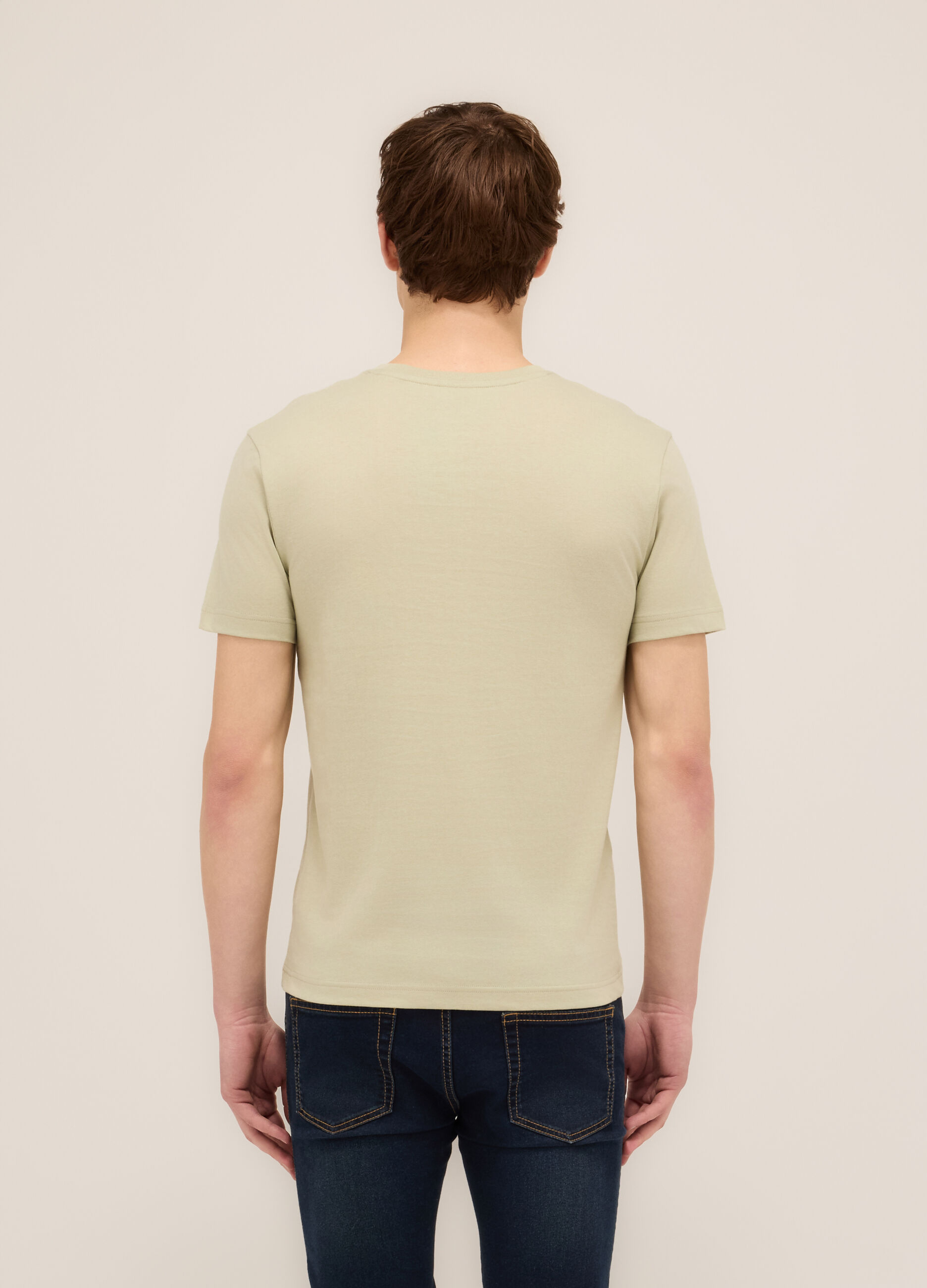 T-shirt girocollo stampa Surf Beach uomo_1