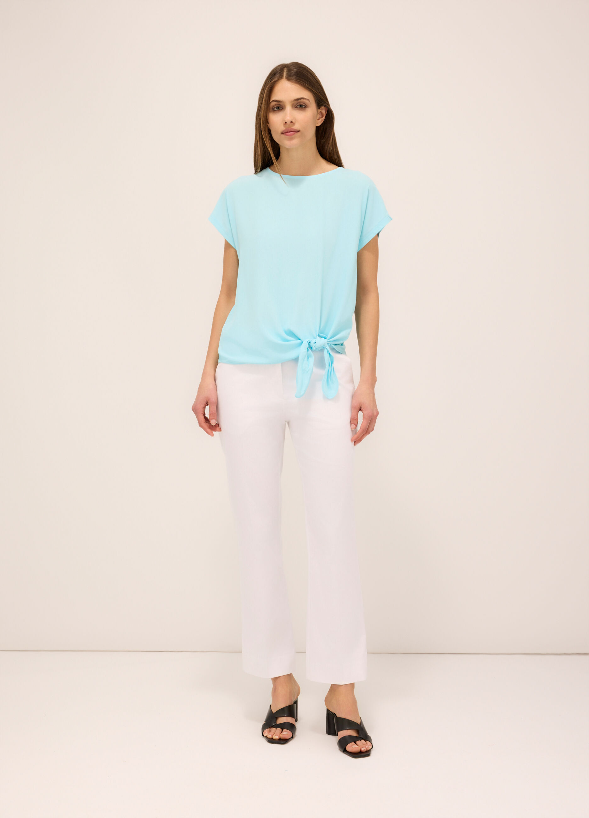 Pantaloni cotone stretch donna_0