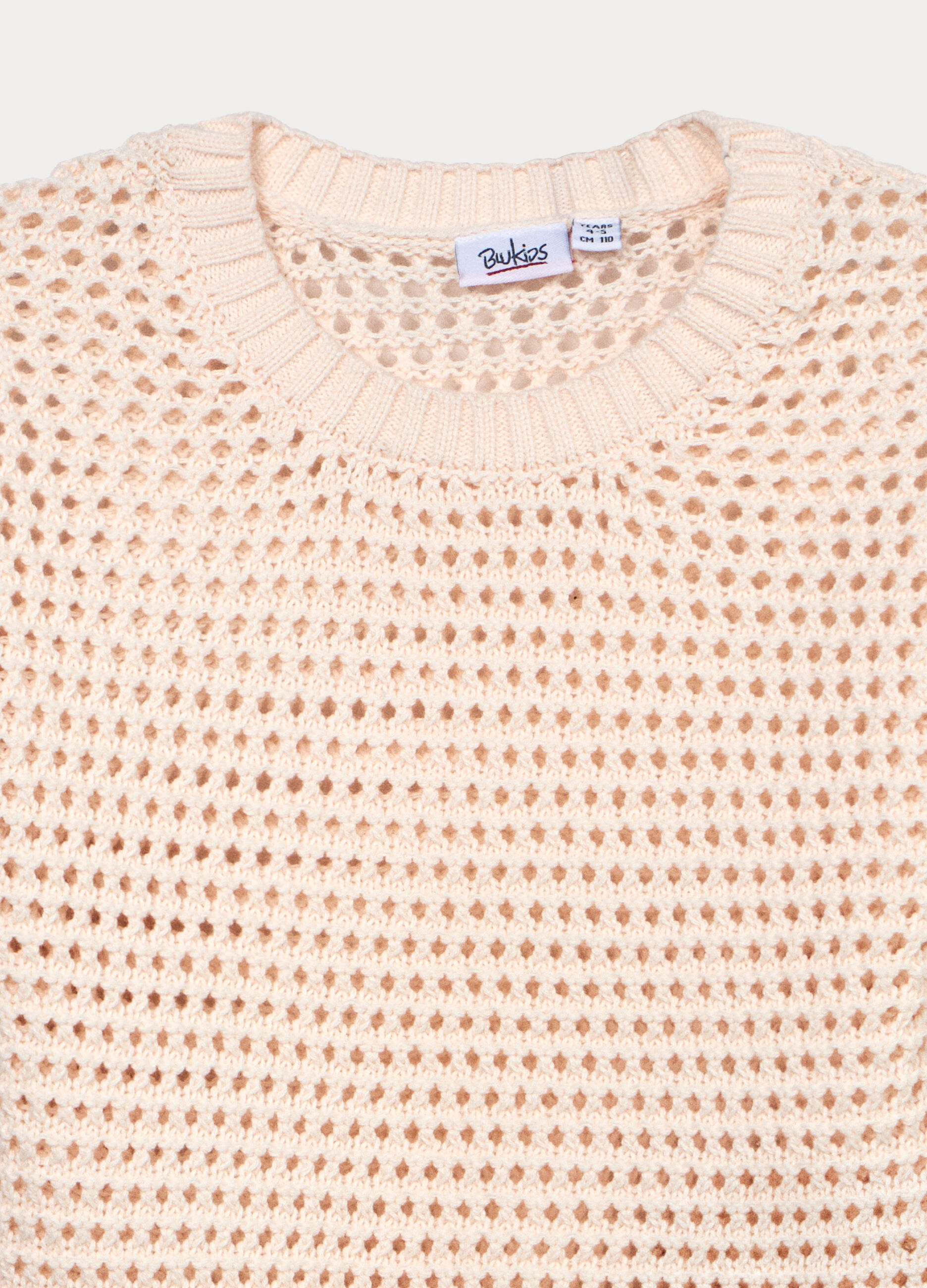 Maglione operato in puro cotone bambina_2