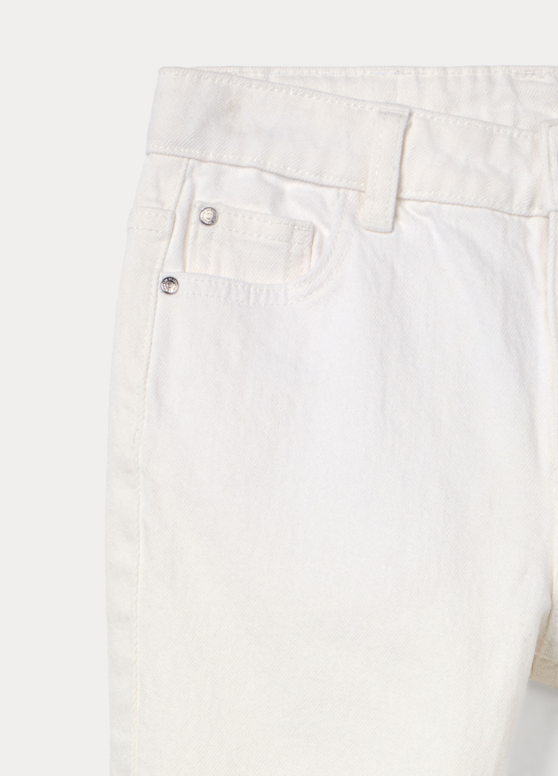 Pantaloni flare fit in denim stretch ragazza_2