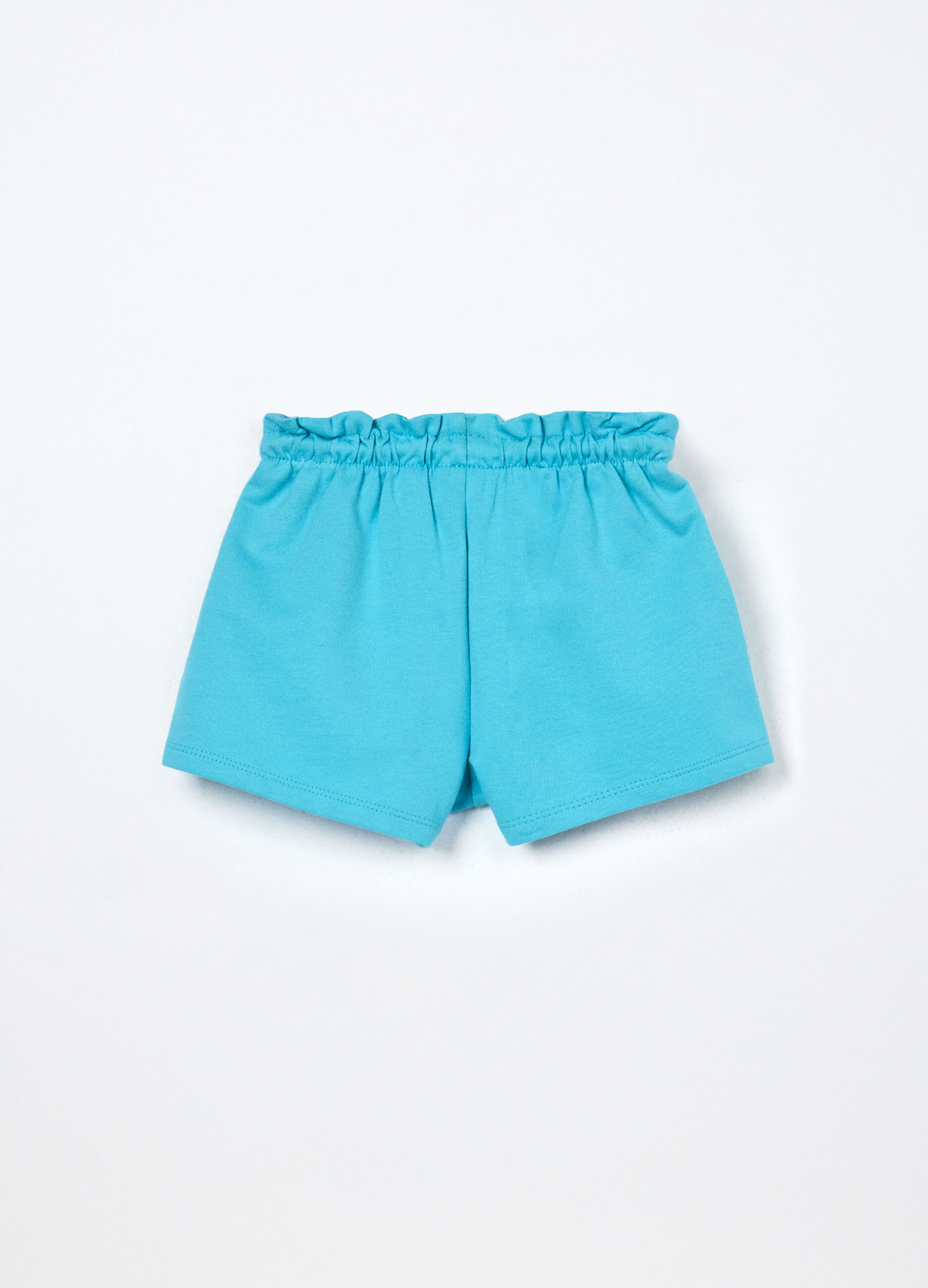 Shorts in french terry di puro cotone neonata_1