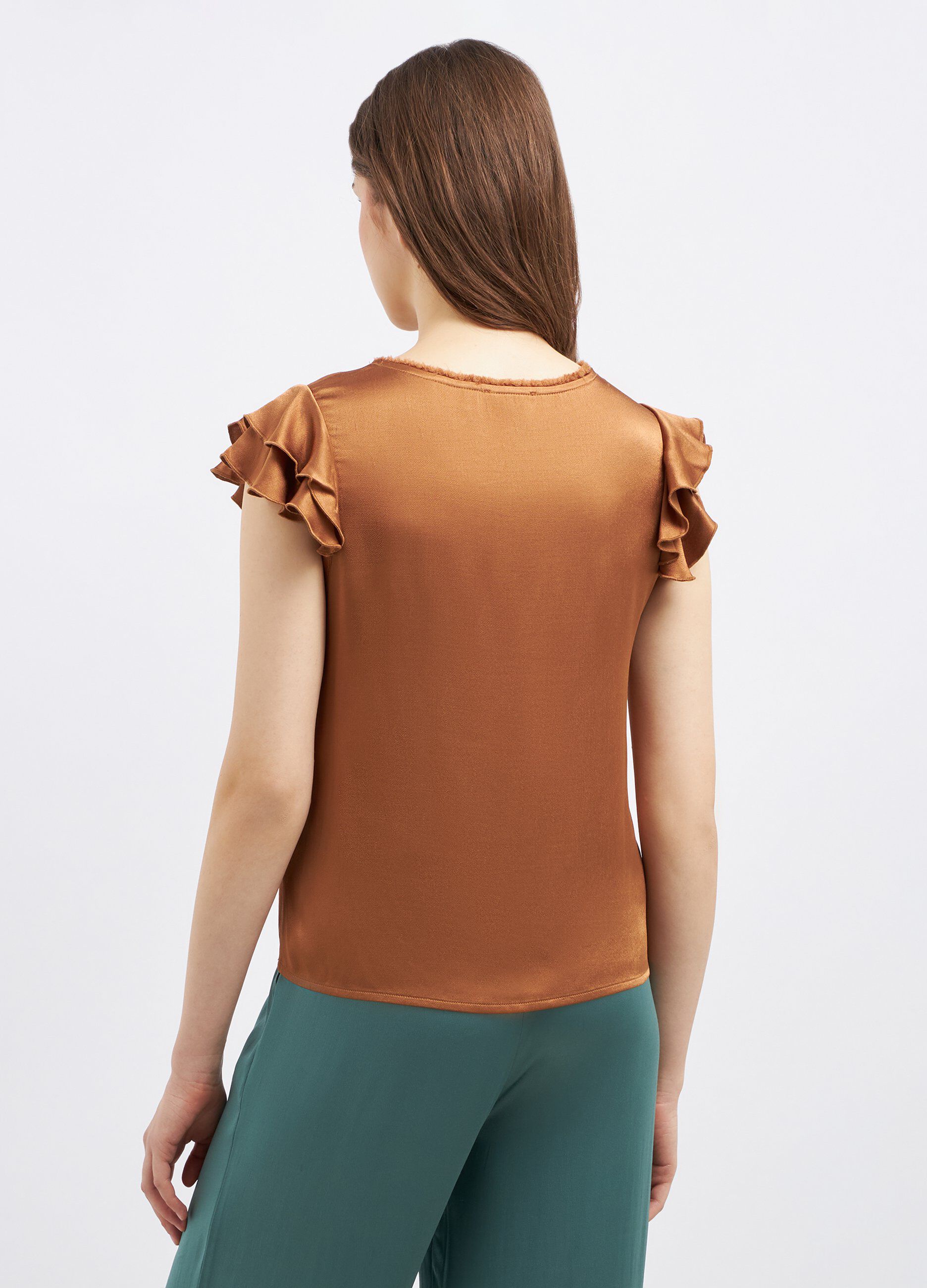 Blusa con rouches donna_1