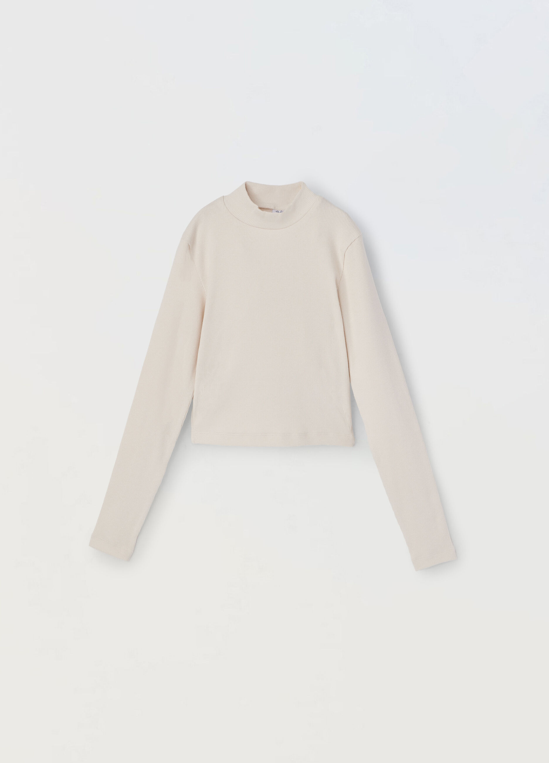 Lupetto in costina di cotone stretch ragazza_0