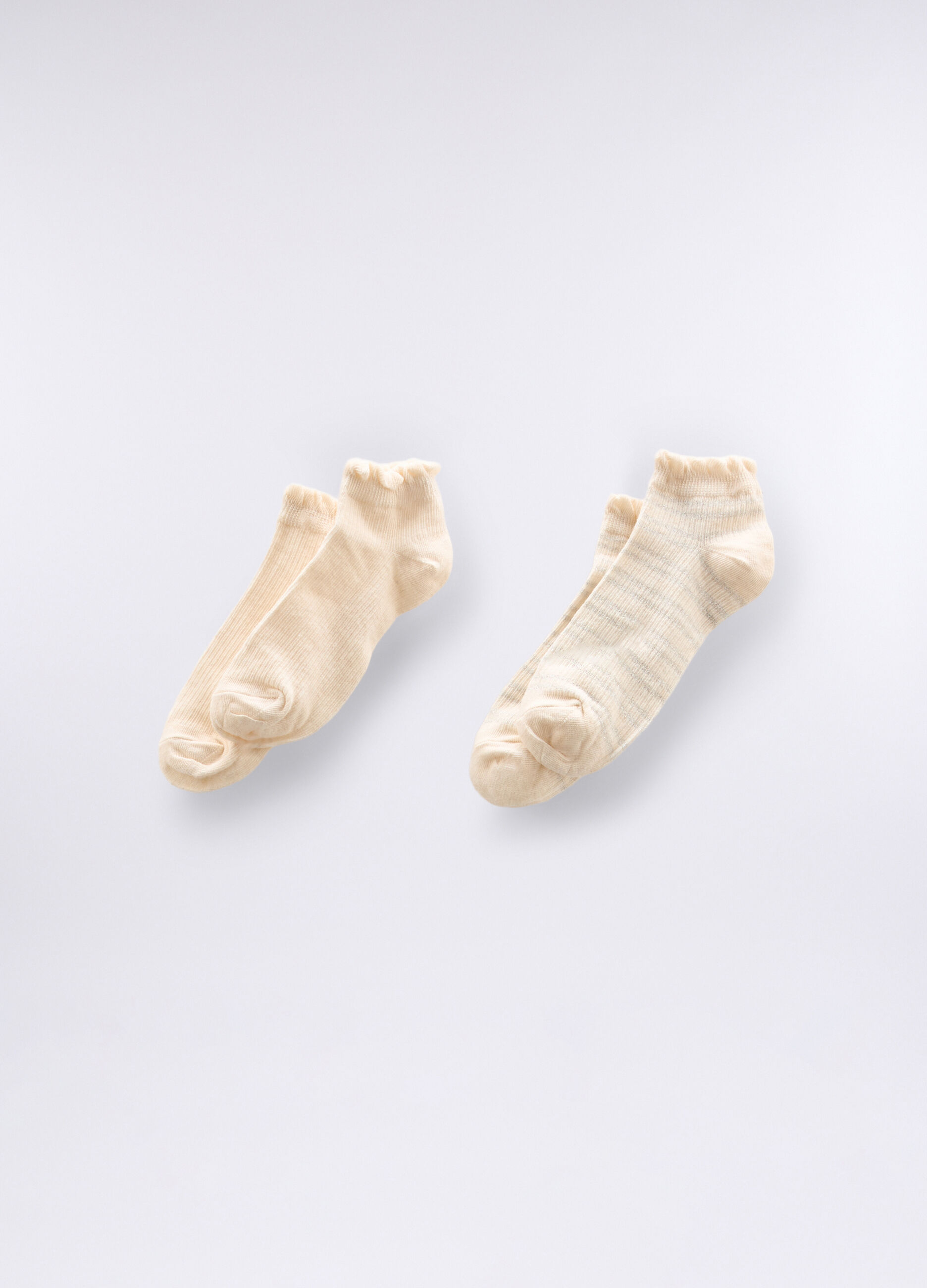 Pack 2 calze corte in cotone stretch donna_0