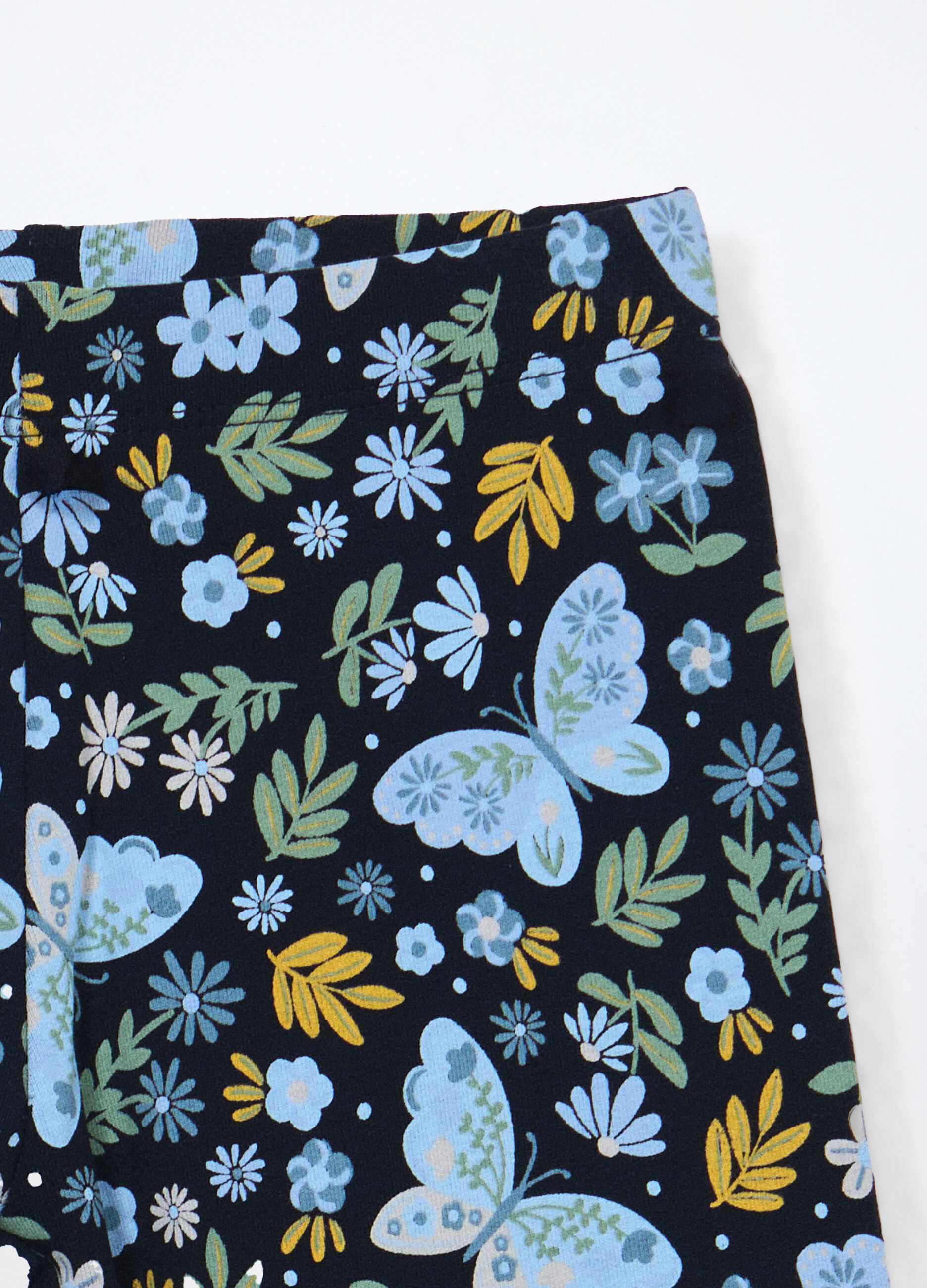 Leggings in french terry di cotone stretch bambina_2