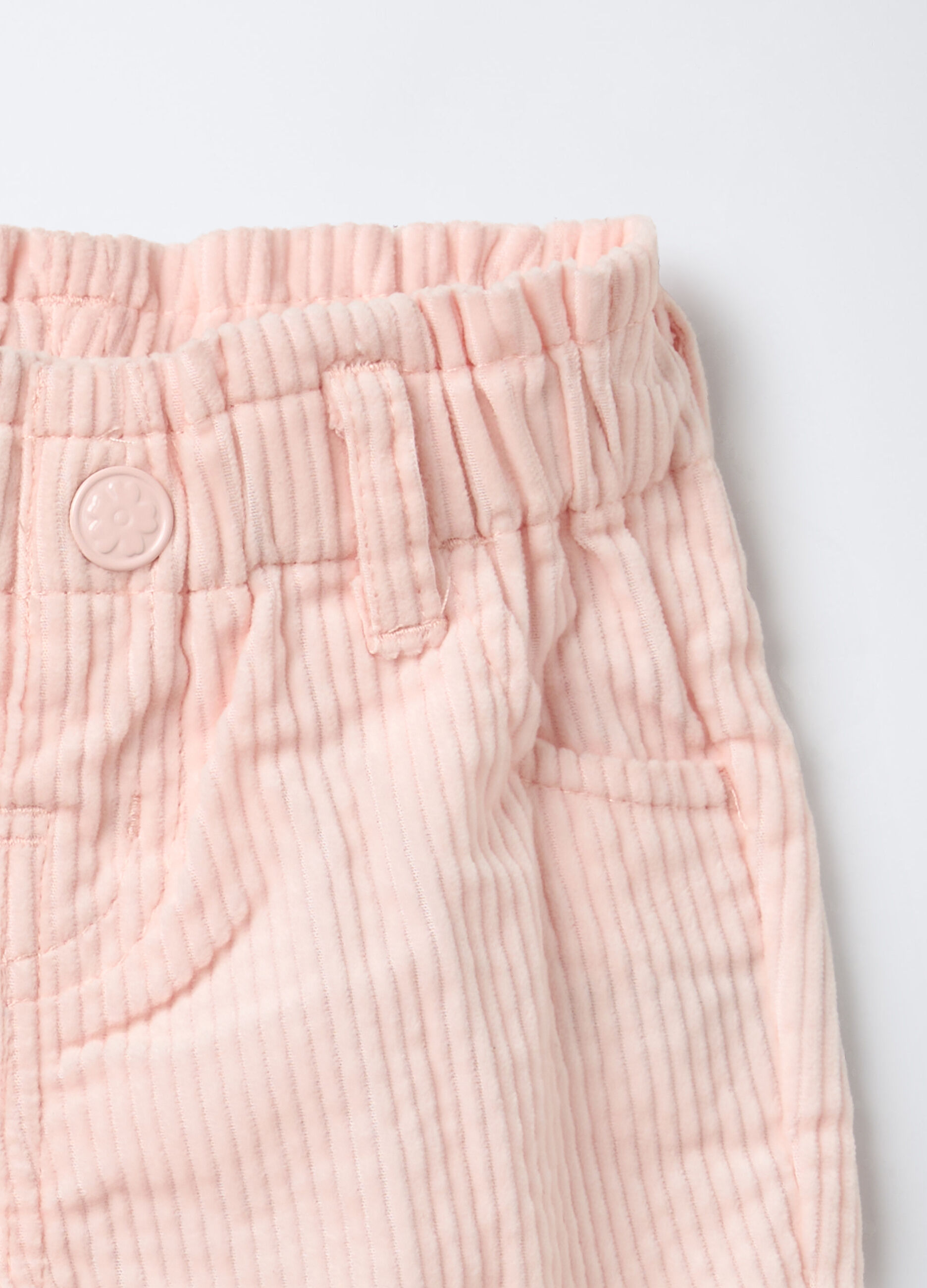 Jogger in costina di puro cotone Fit Regular neonata_2