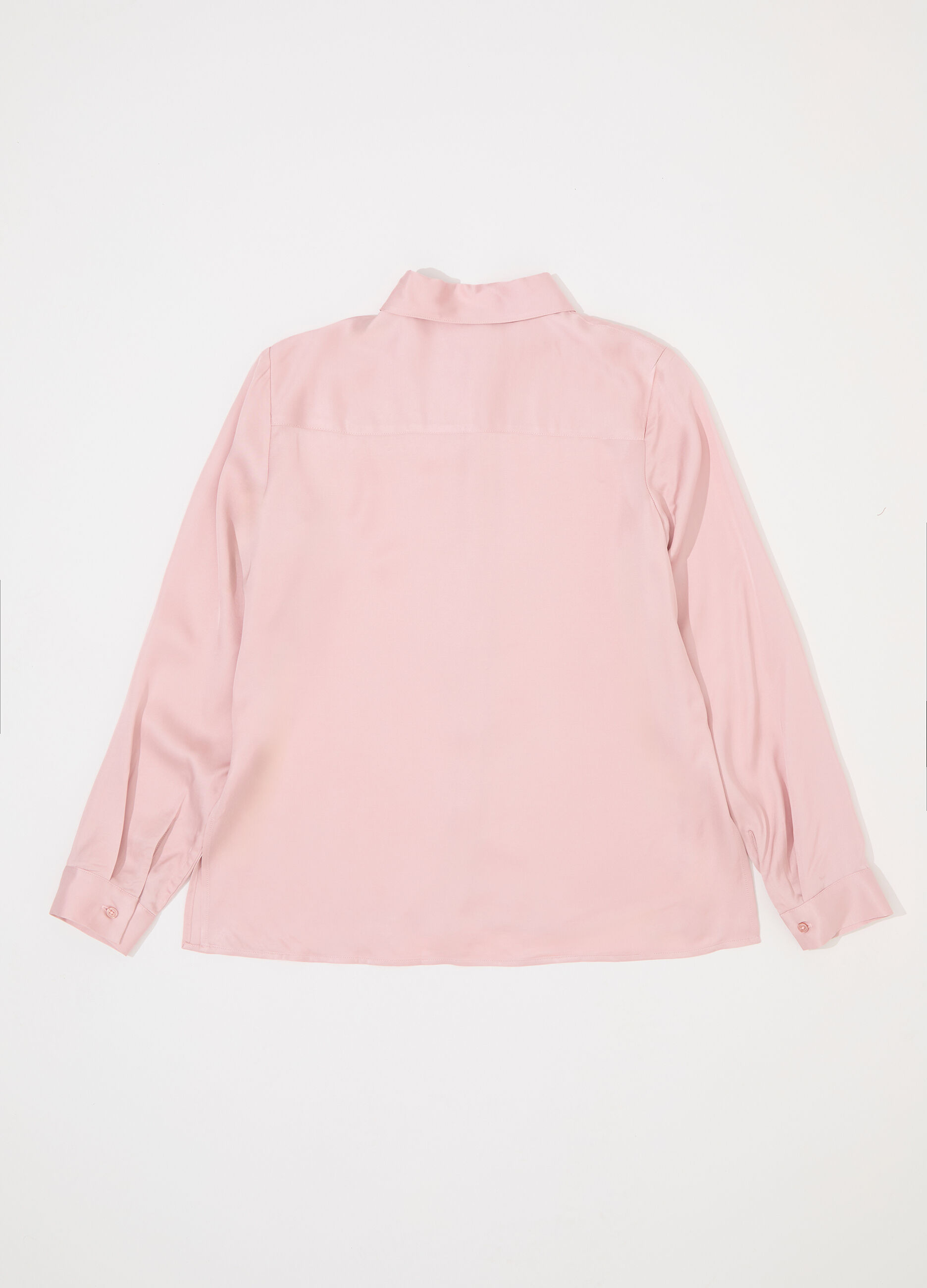 Camicia in viscosa satin a maniche lunghe donna_5