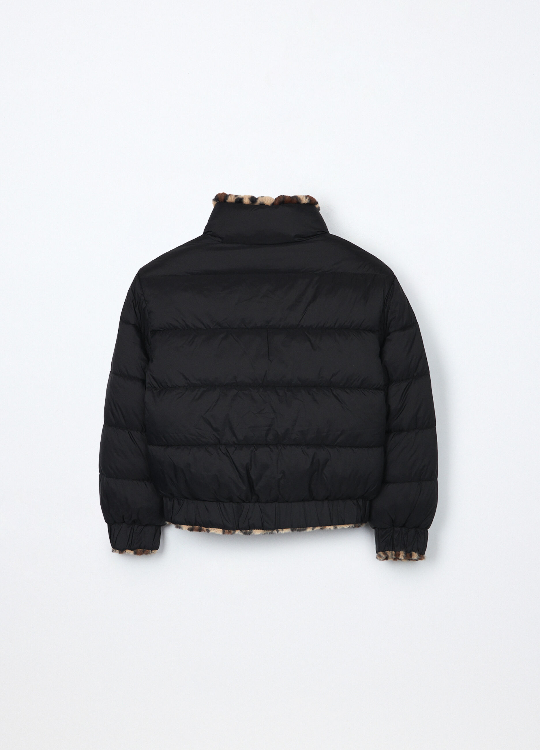 Bomber reversibile in eco fur ragazza_1