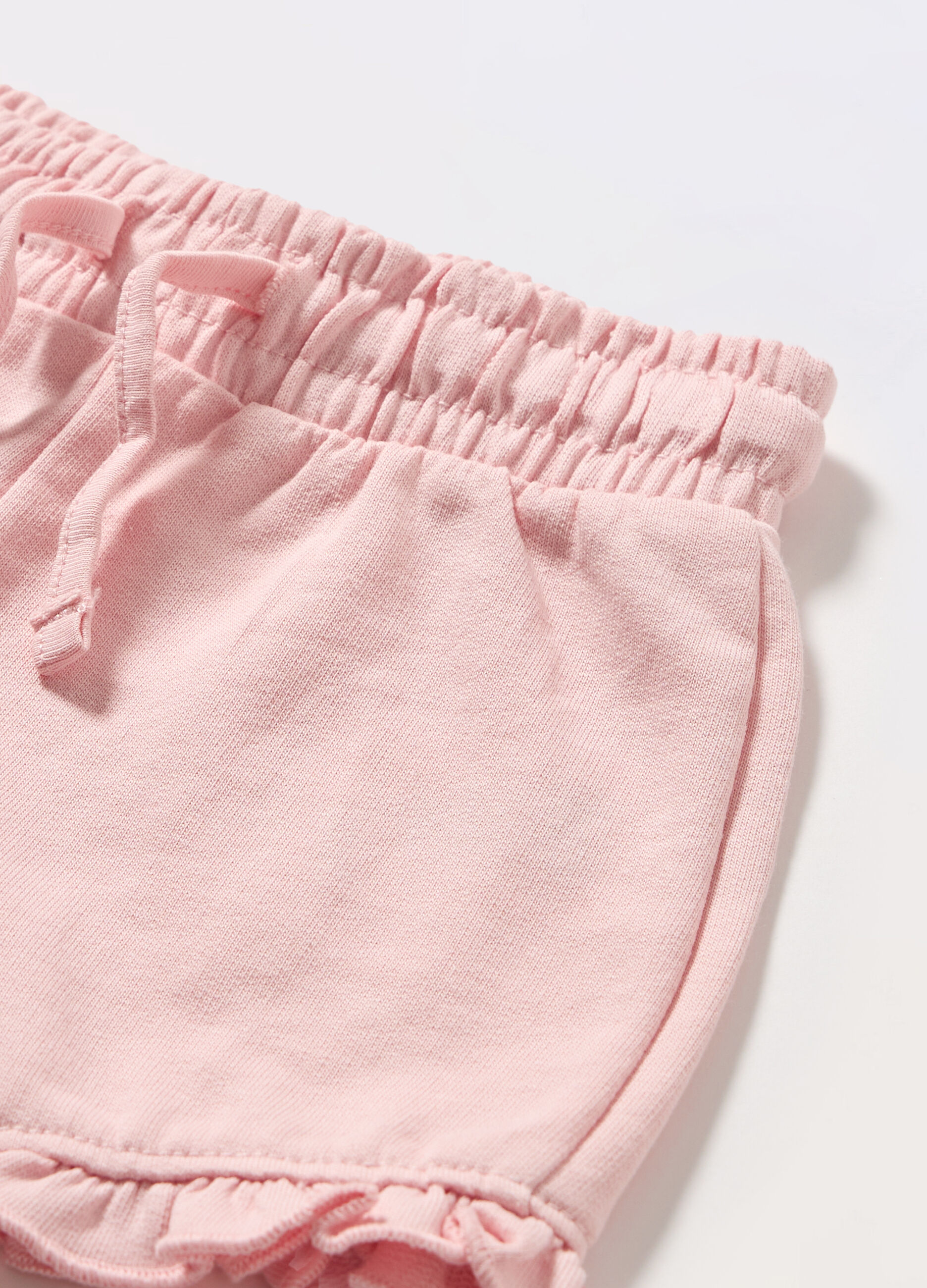 Shorts in french terry di puro cotone neonata_1
