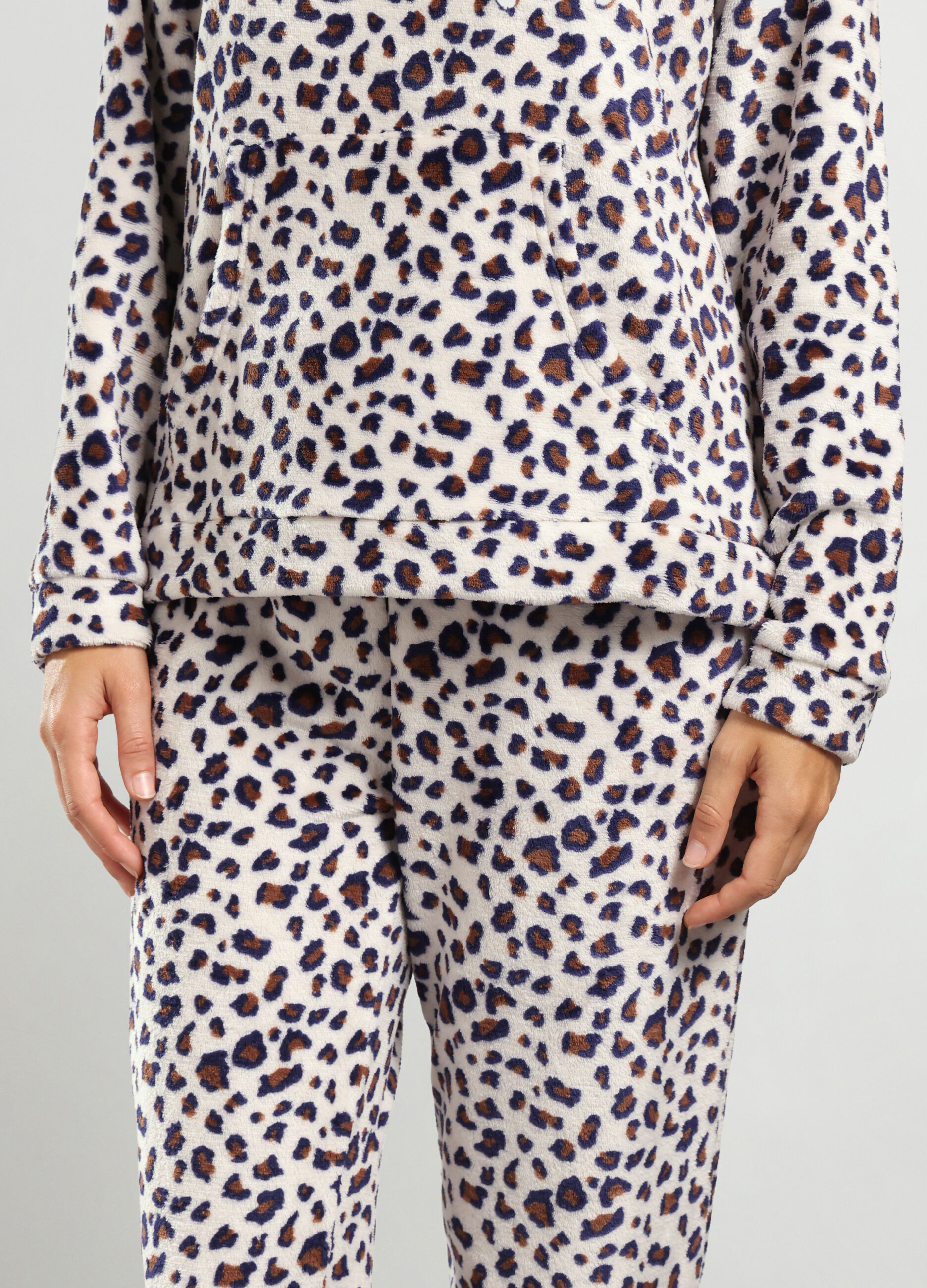 Set pigiama in coral fleece donna_2