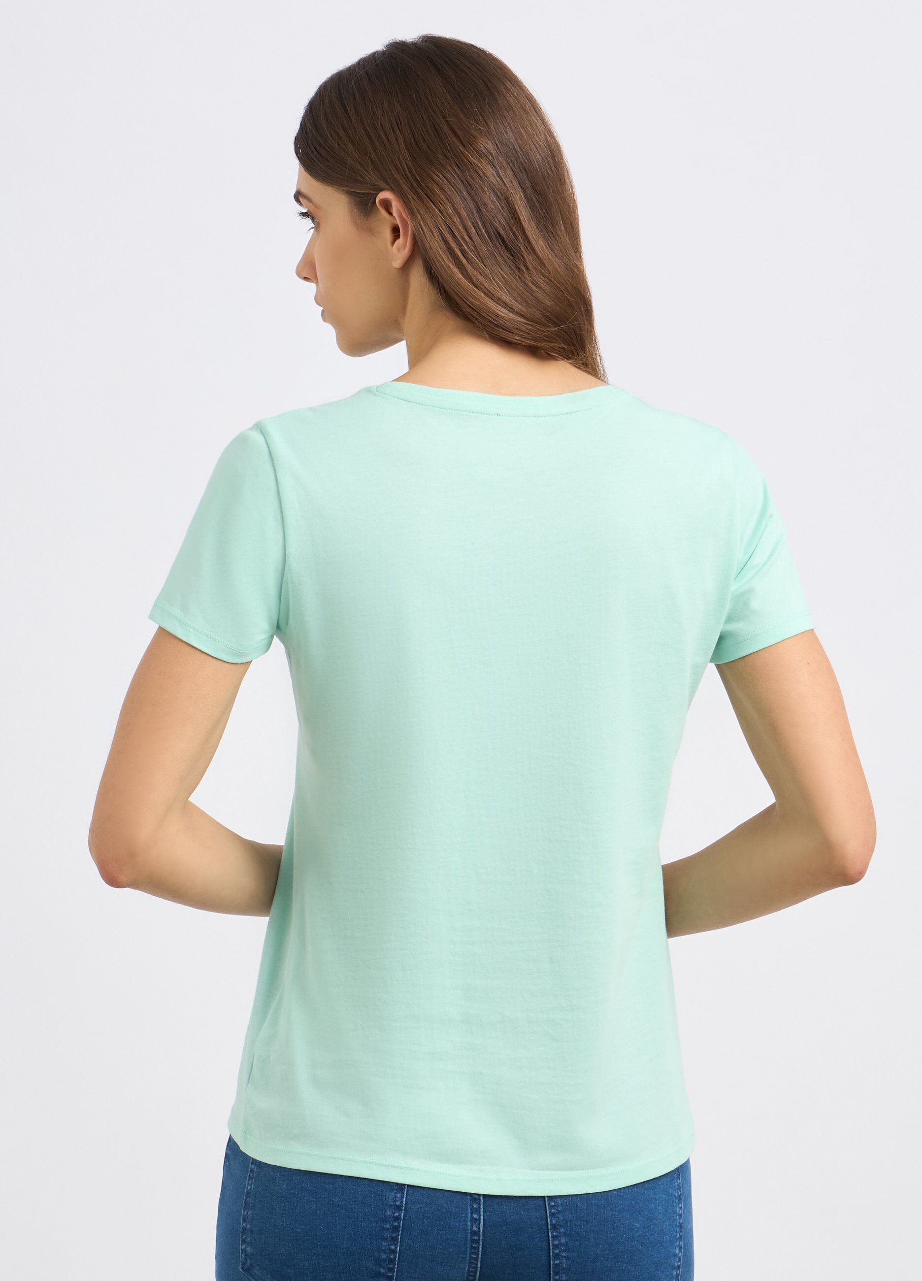 T-shirt in puro cotone con stampa donna_1