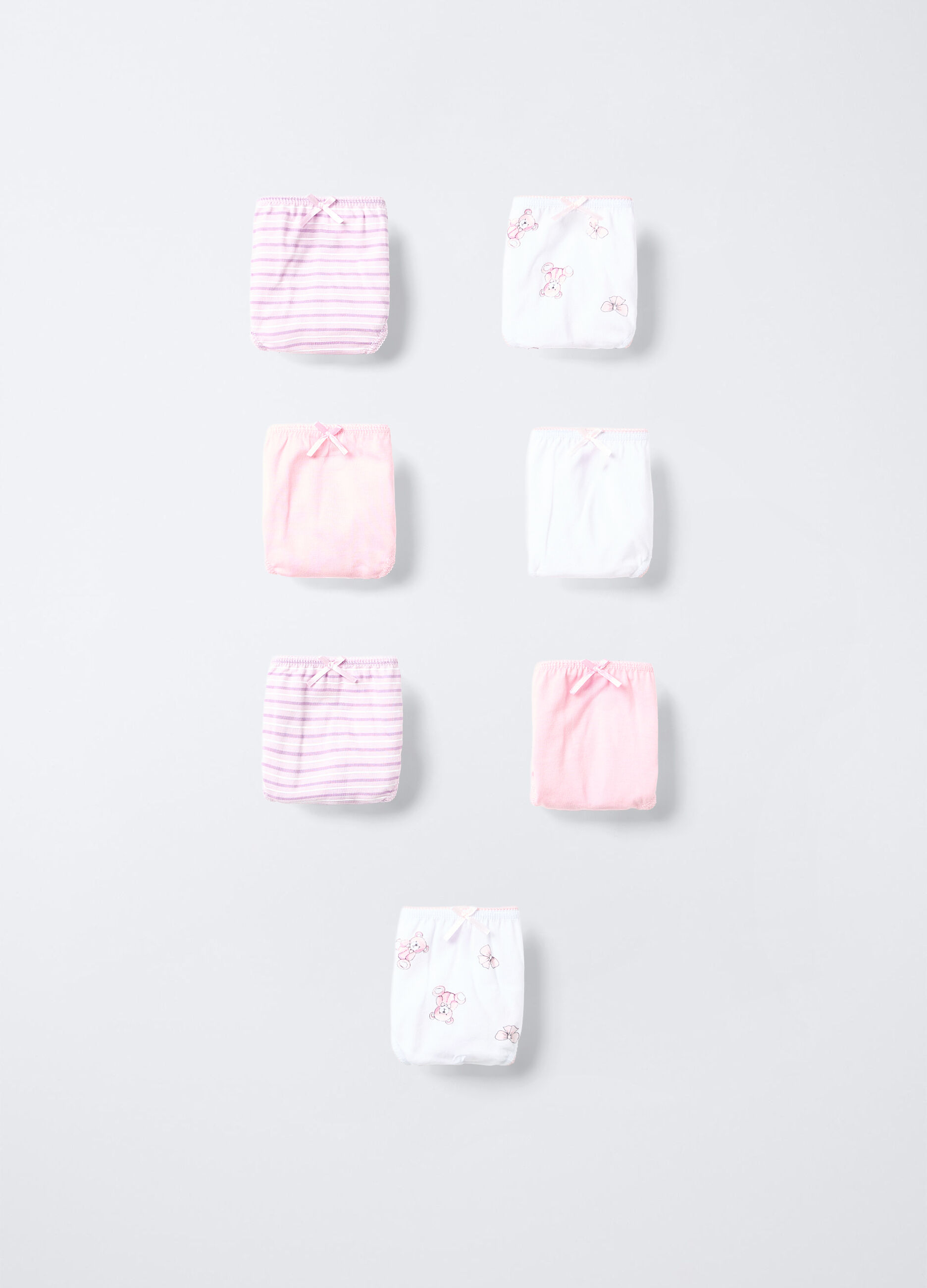 Pack 7 slip in jersey di puro cotone bambina_0