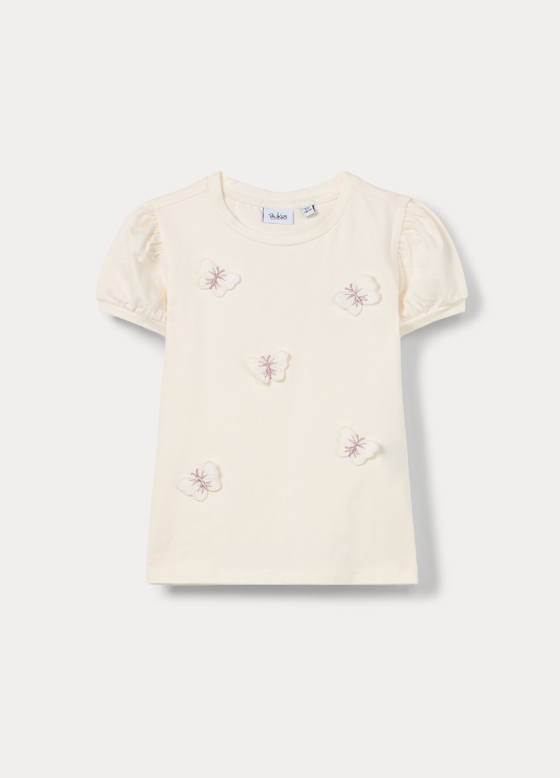 T-shirt in jersey di cotone stretch bambina_0