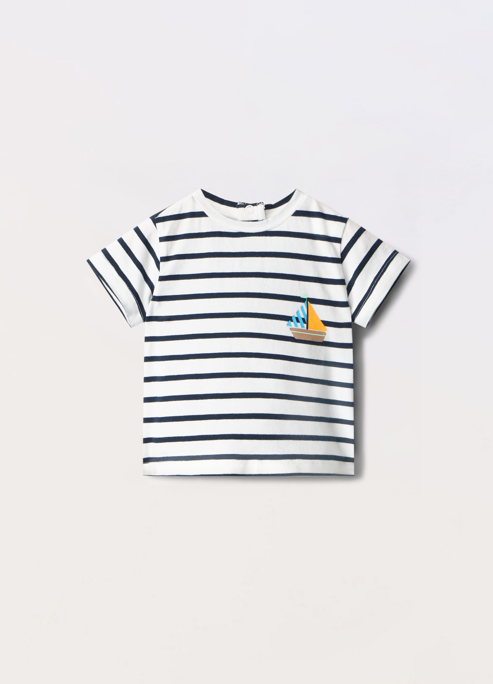 T-shirt in jersey di cotone stretch neonato_0