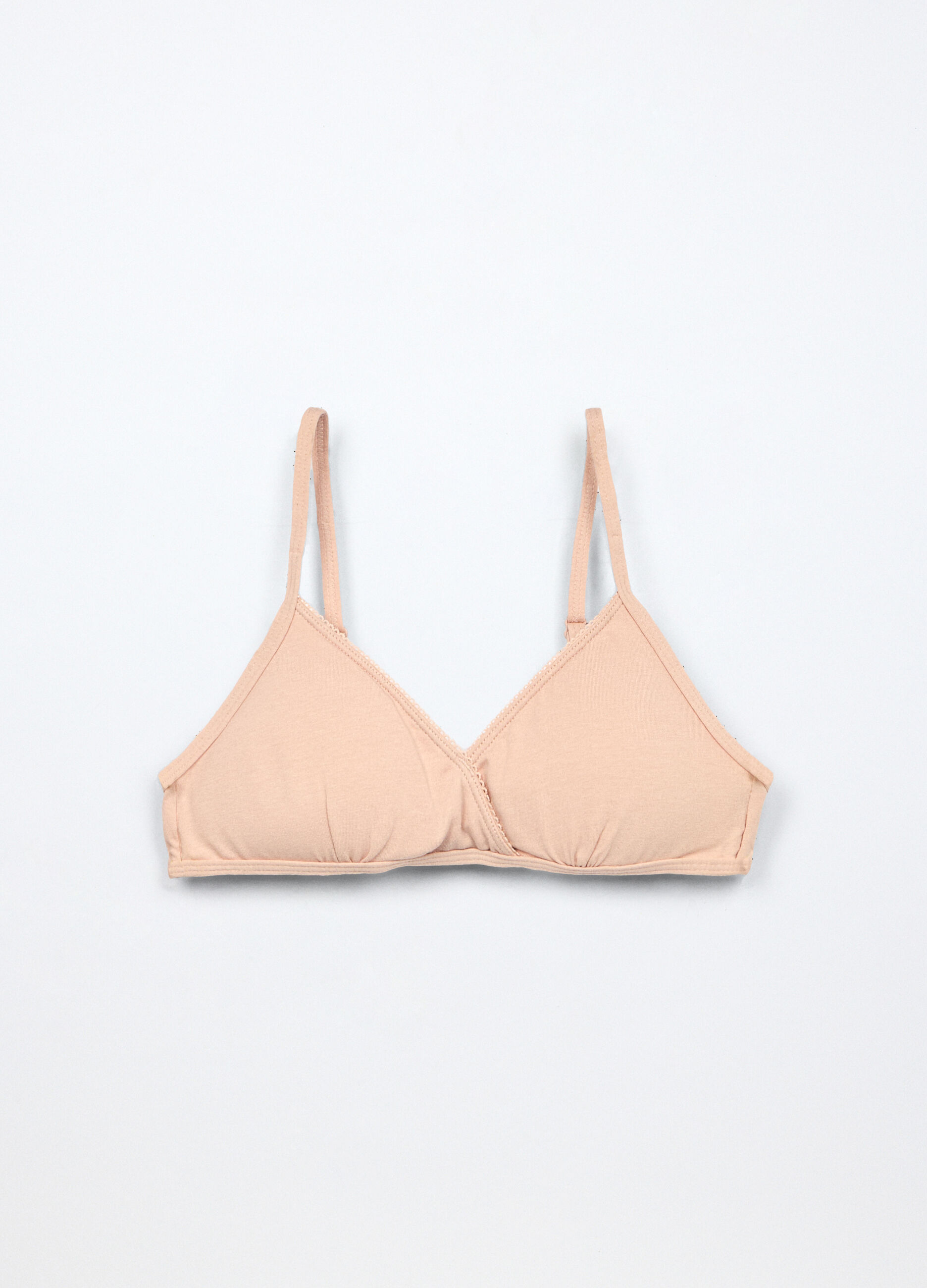 Reggiseno a triangolo in jersey di cotone stretch ragazza_0