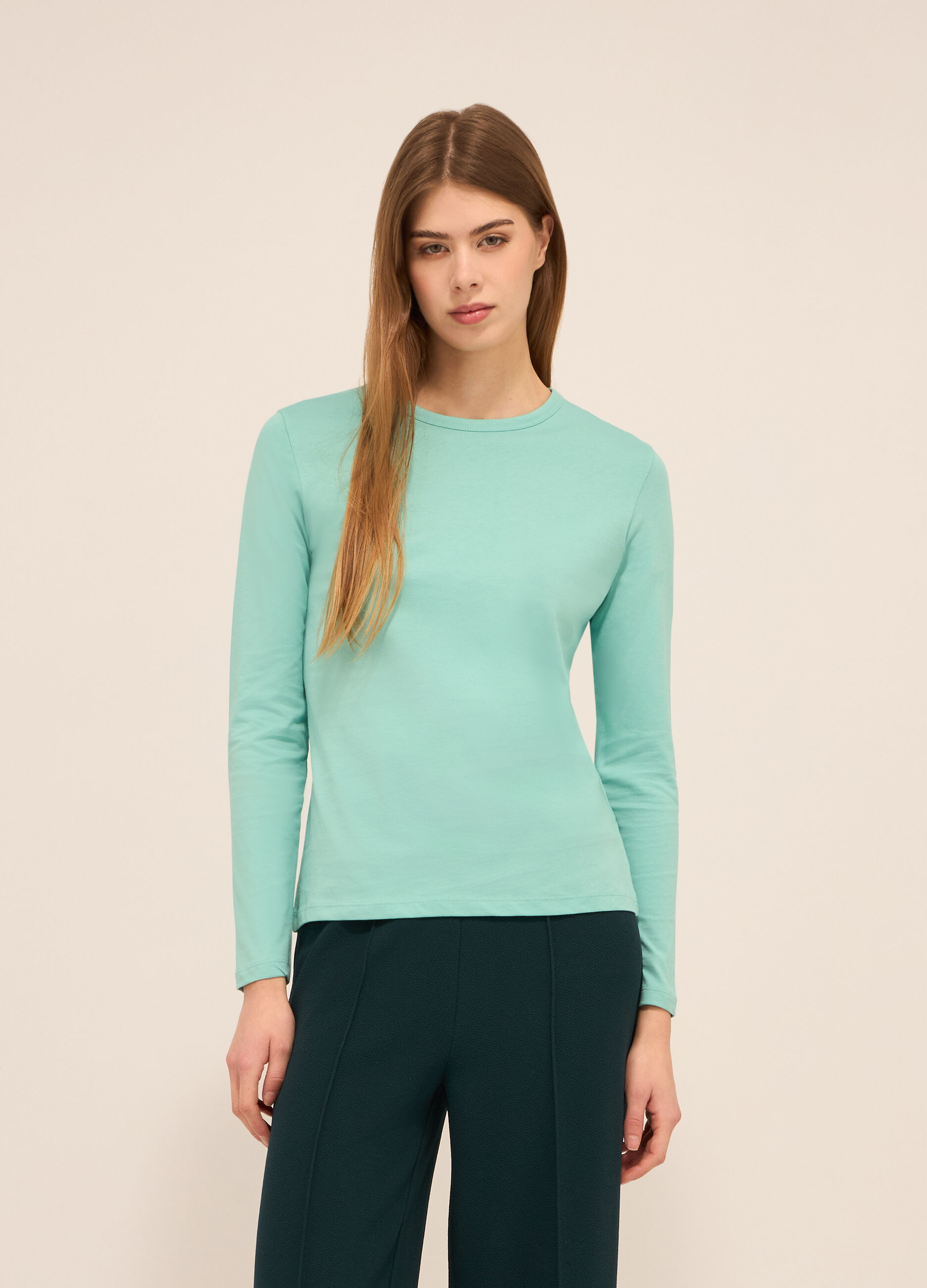 T-shirt in puro cotone donna_0
