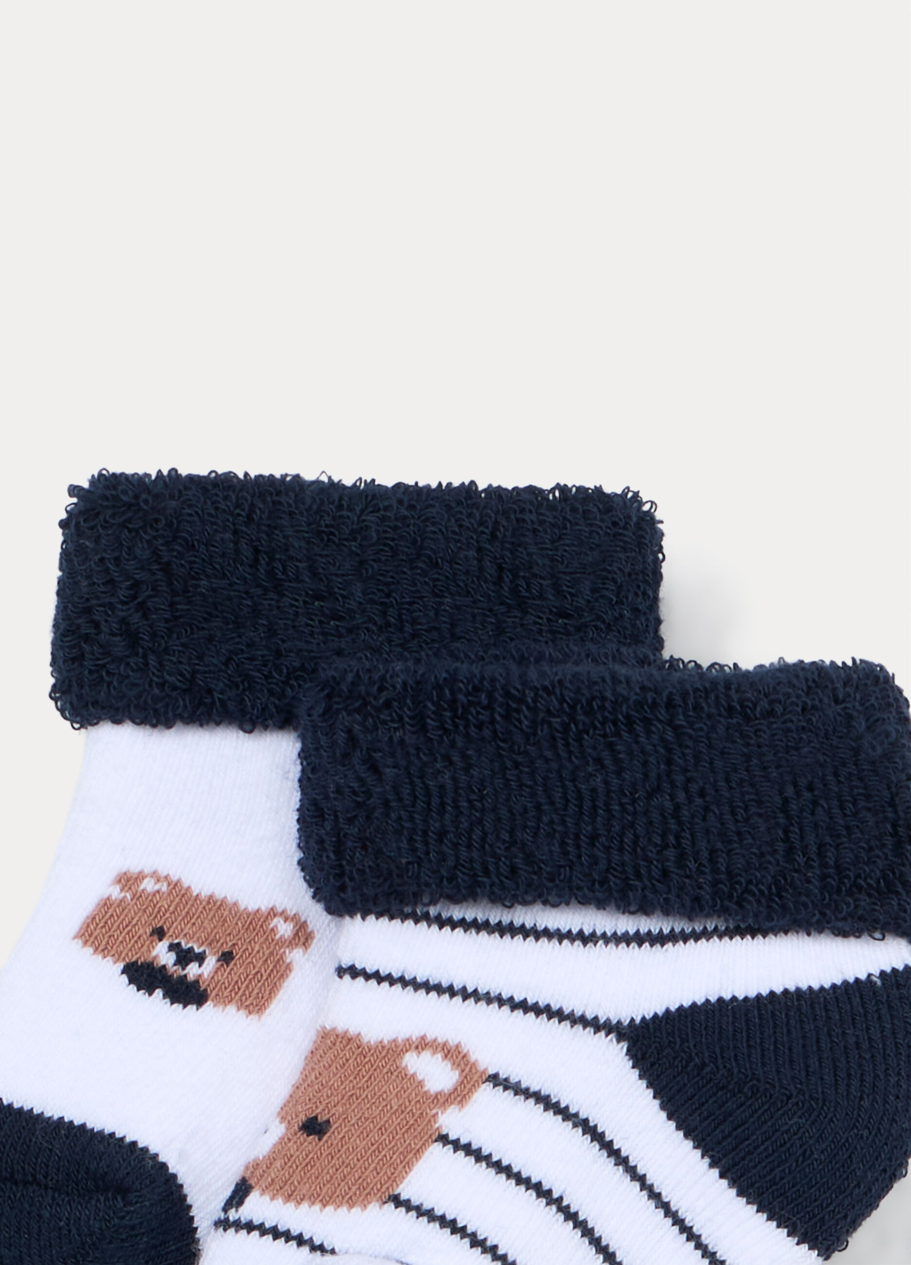 Pack 2 calzini in spugna di cotone stretch neonato_2